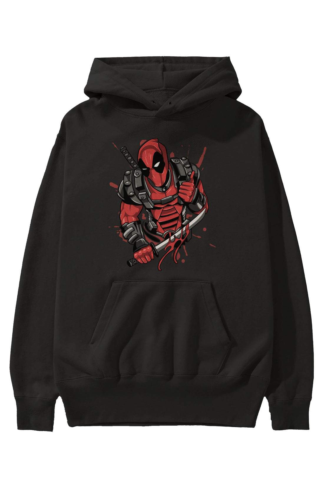 Deadpool (12) Ön Baskılı Hoodie Oversize Kapüşonlu Sweatshirt Erkek Kadın Unisex