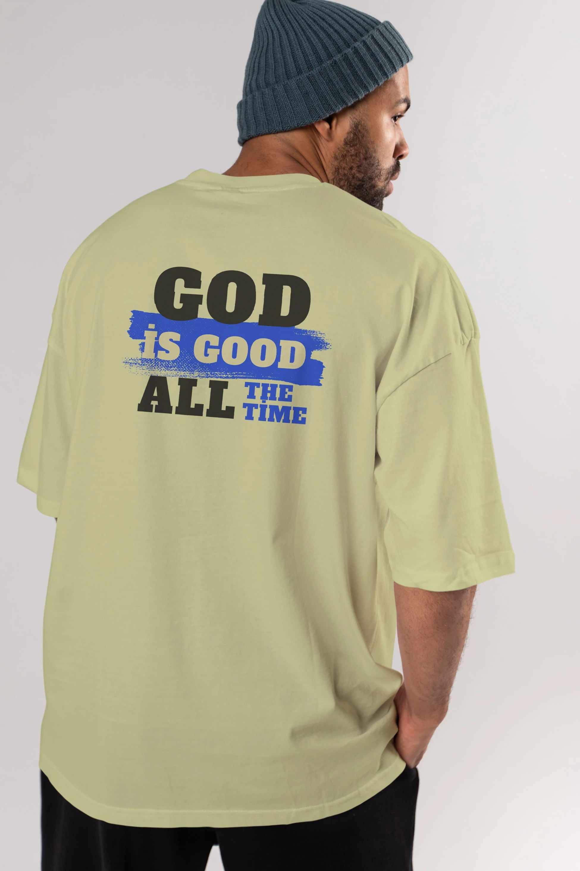 God is Good Yazılı Arka Baskılı Oversize t-shirt Erkek Kadın Unisex