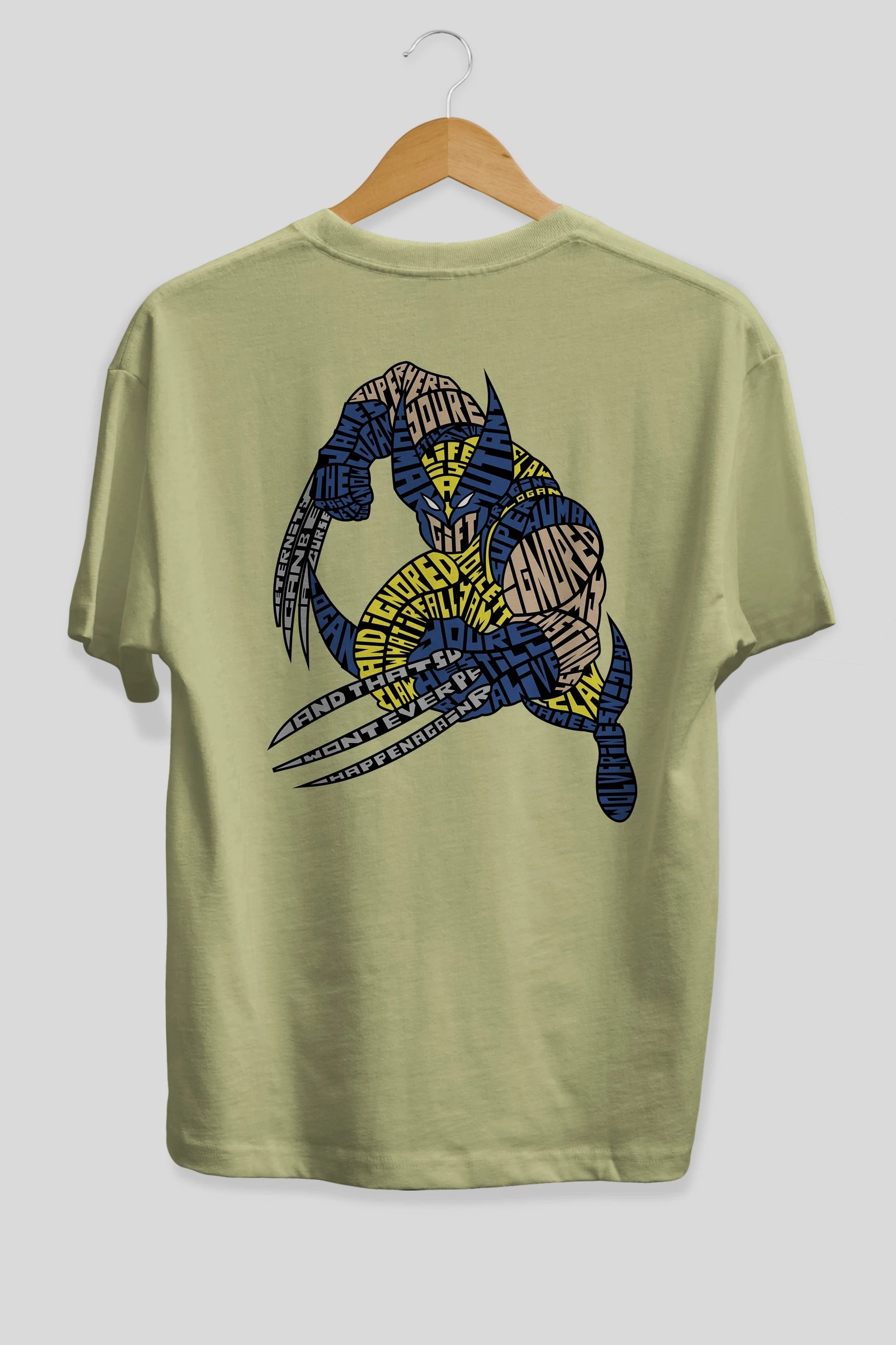 Logan Arka Baskılı Oversize t-shirt %100 pamuk Erkek Kadın Unisex