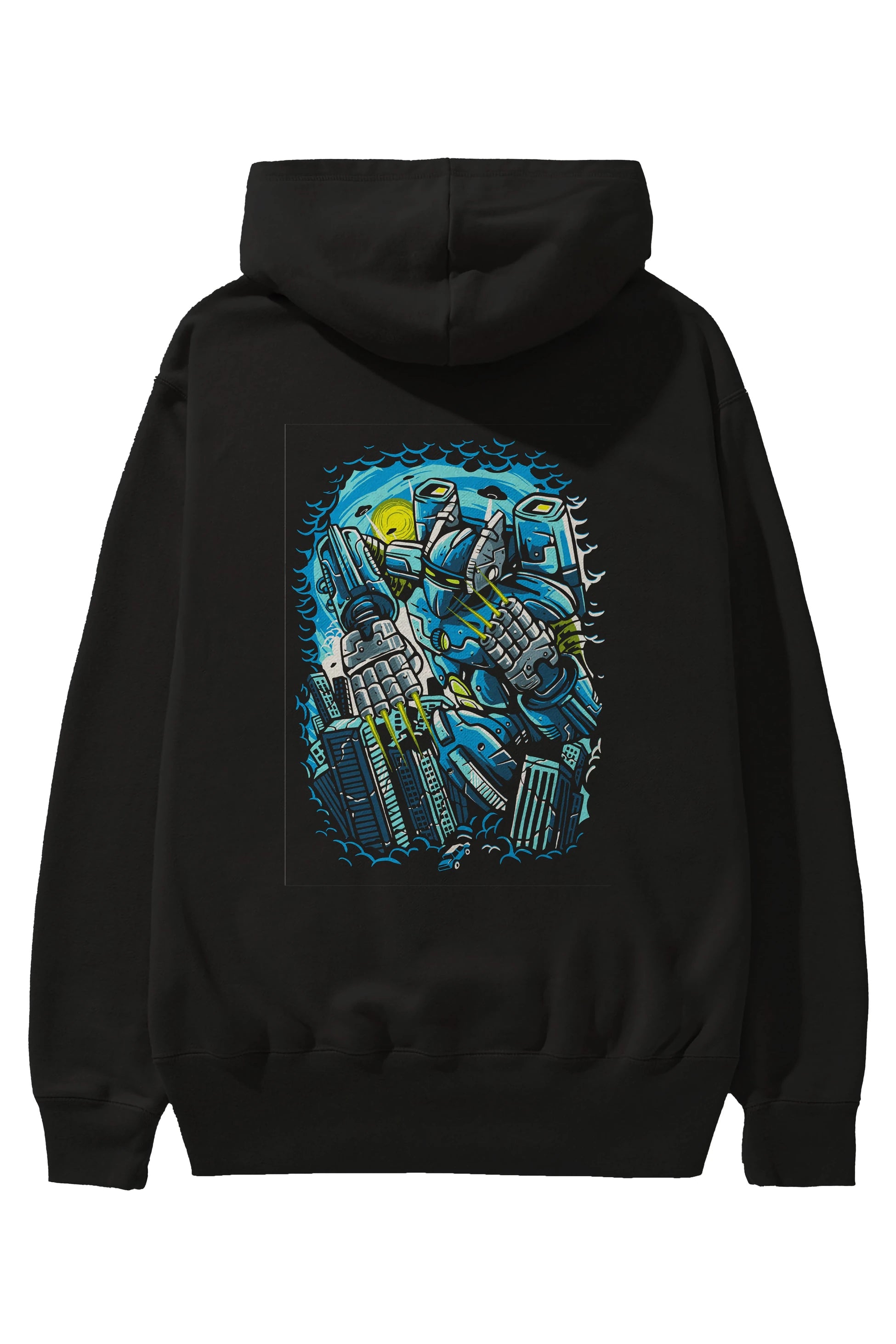 Destroy The City Arka Baskılı Hoodie Oversize Kapüşonlu Sweatshirt Erkek Kadın Unisex