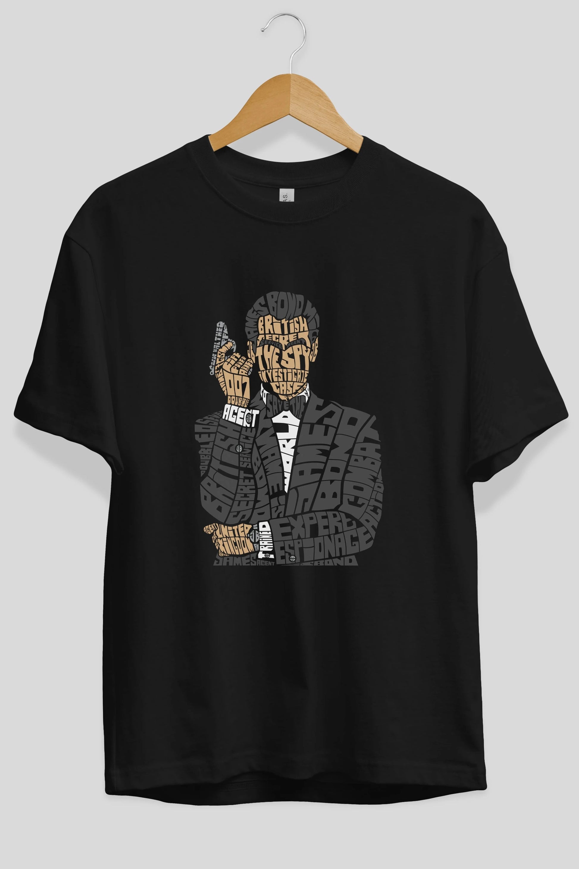 James Bond Ön Baskılı Oversize t-shirt %100 pamuk Erkek Kadın Unisex