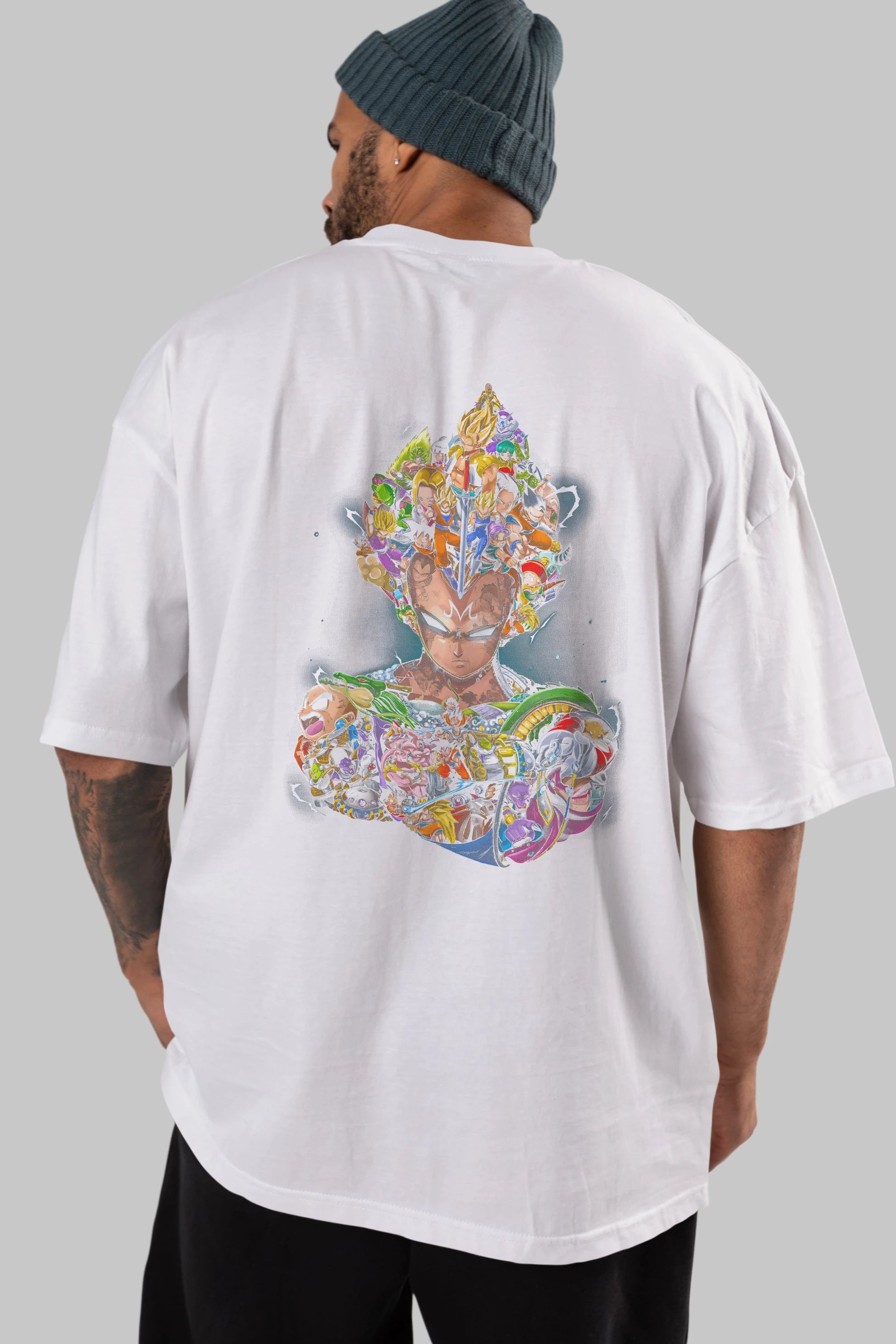 DRAGON BALL ART (3) Anime Arka Baskılı Oversize t-shirt Erkek Kadın Unisex