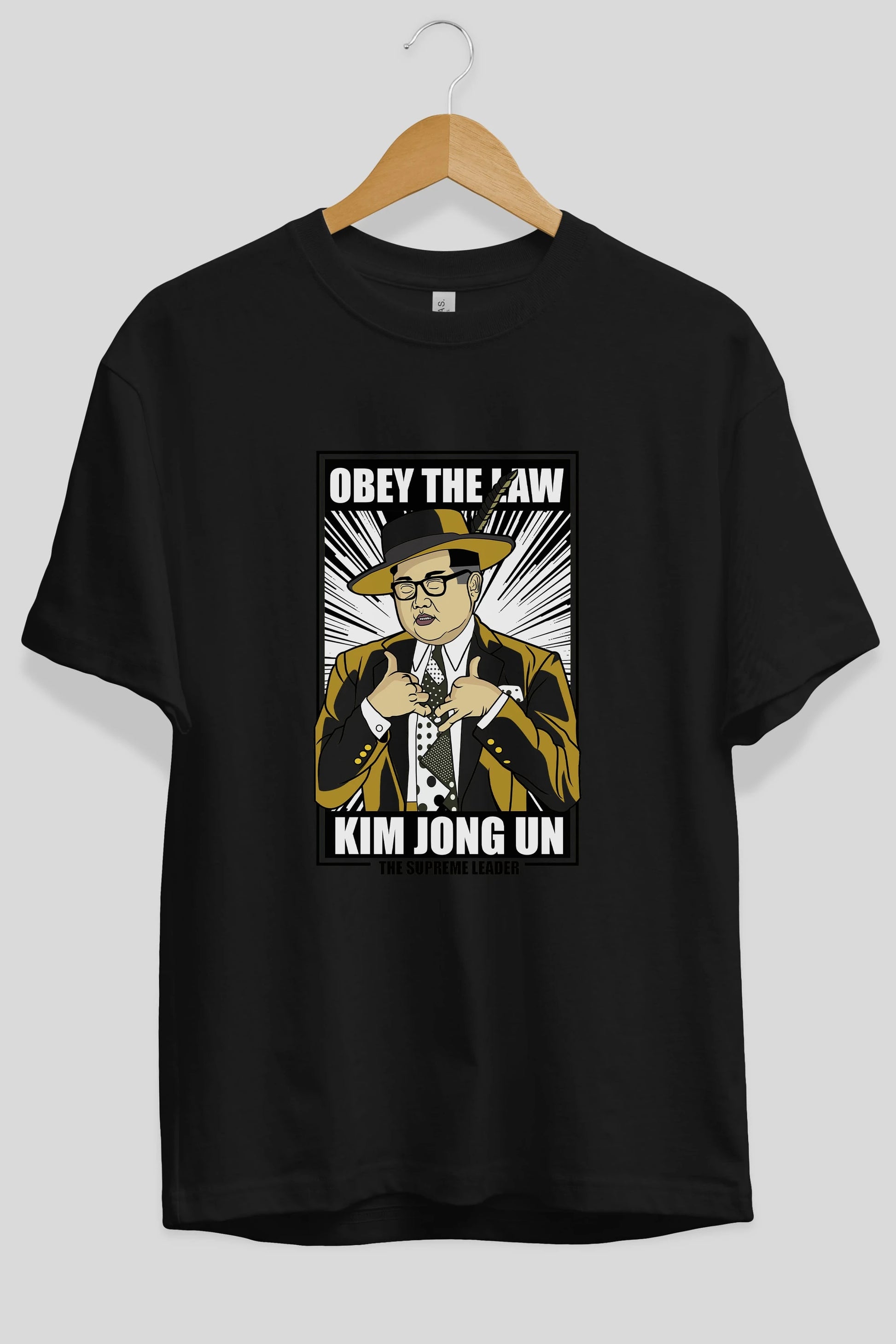 The Mask Jong Un Ön Baskılı Oversize t-shirt Erkek Kadın Unisex %100 Pamuk tişort