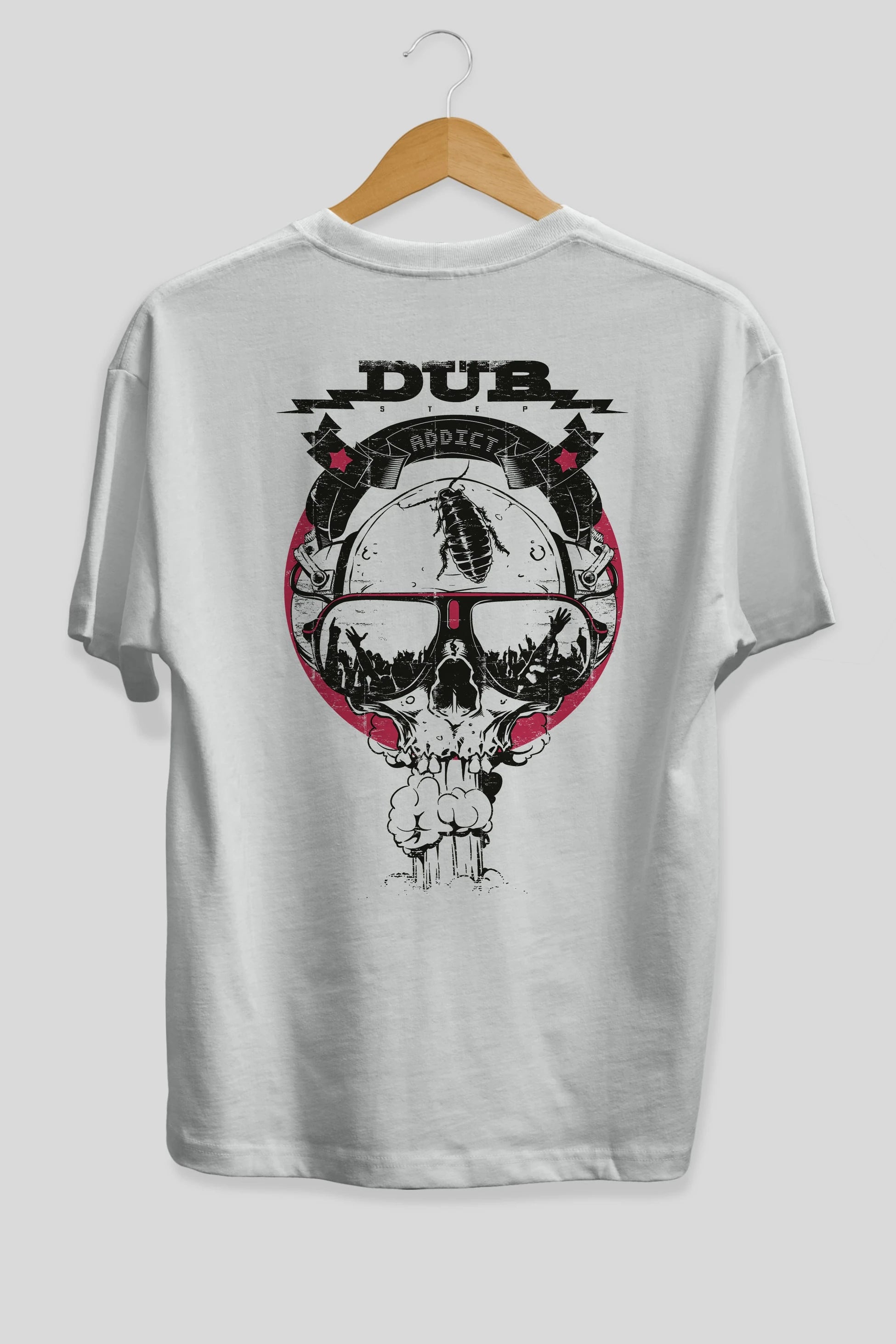 Dub Addict Arka Baskılı Oversize t-shirt Erkek Kadın Unisex