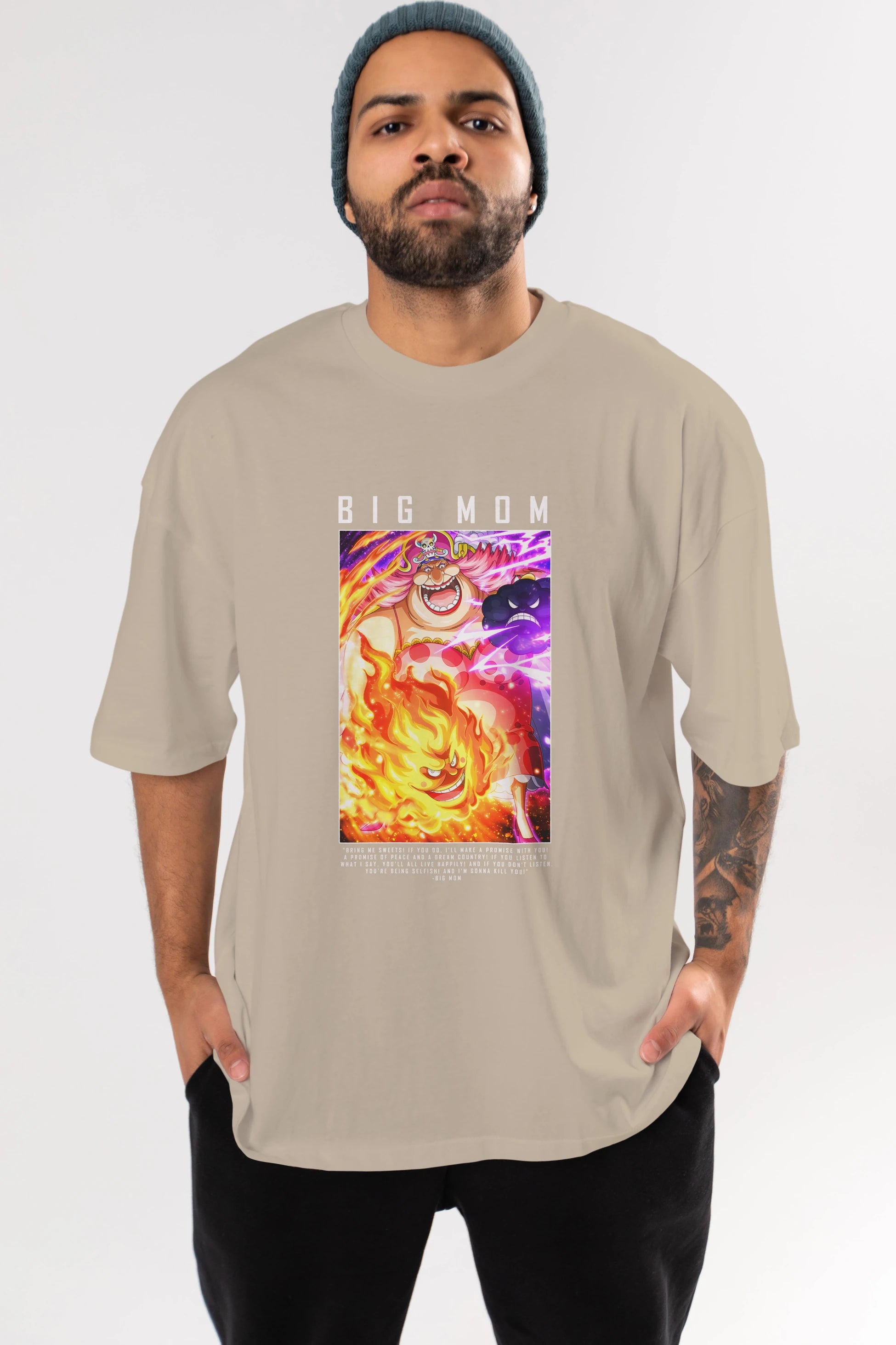 Charlotte Linlin Anime Ön Baskılı Oversize t-shirt Erkek Kadın Unisex