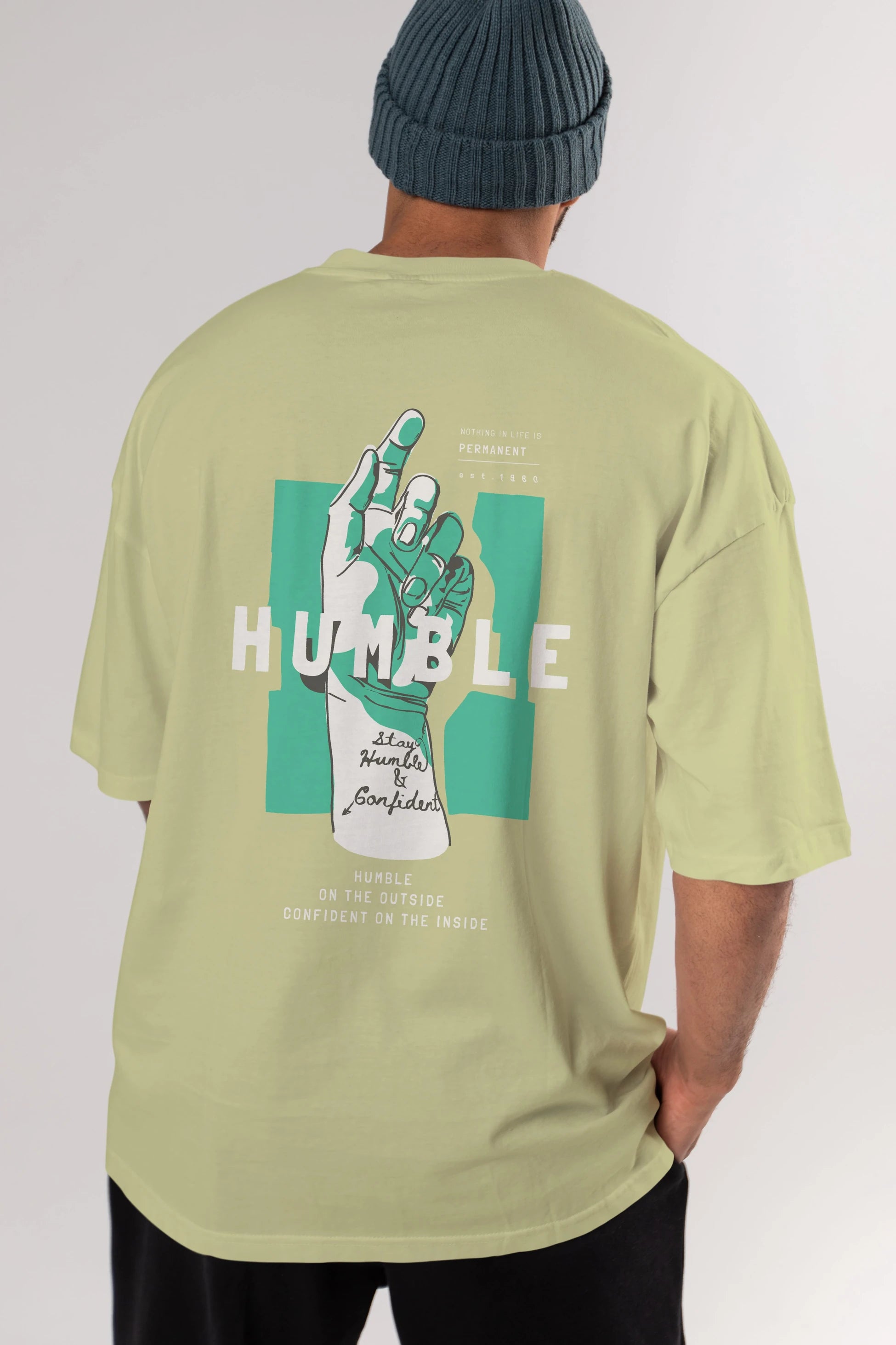 Humble Arka Baskılı Oversize t-shirt Erkek Kadın Unisex