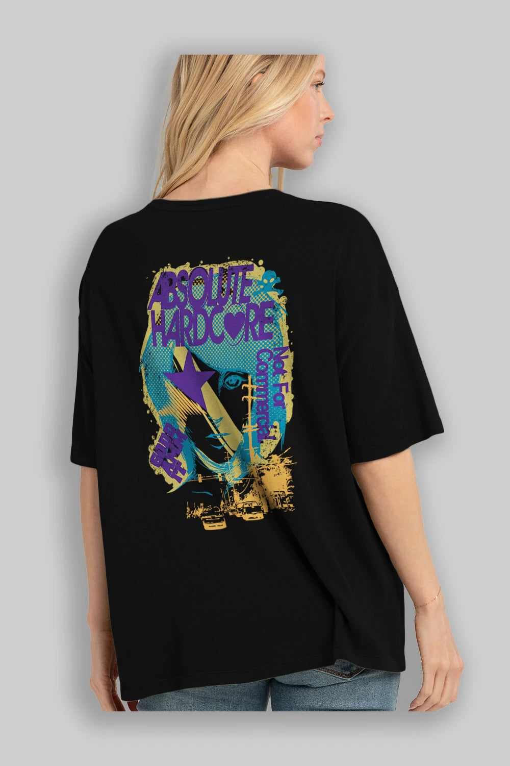 Absolute Hardcore Arka Baskılı Oversize t-shirt Erkek Kadın Unisex