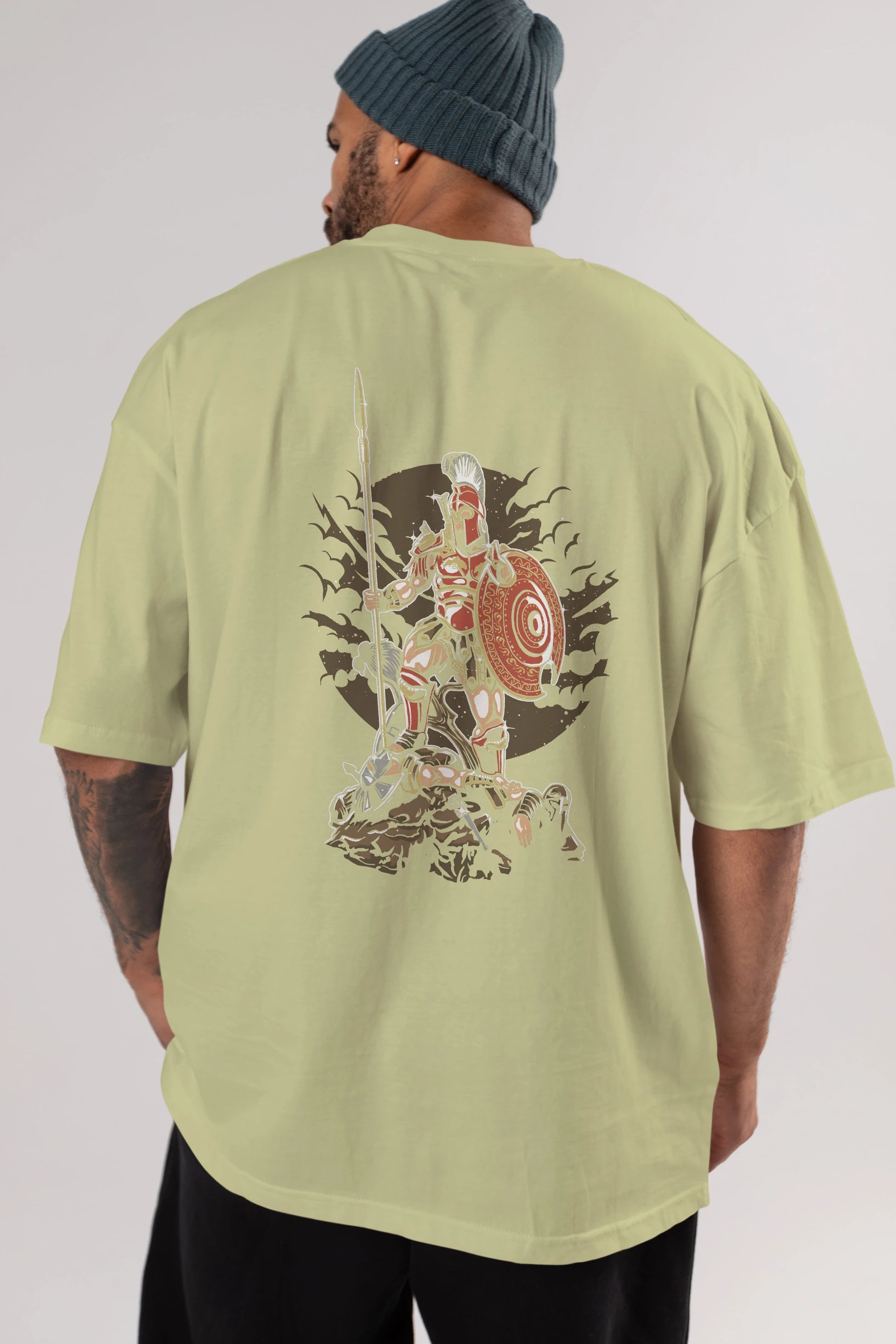 Sparta Arka Baskılı Oversize t-shirt Erkek Kadın Unisex %100 Pamuk
