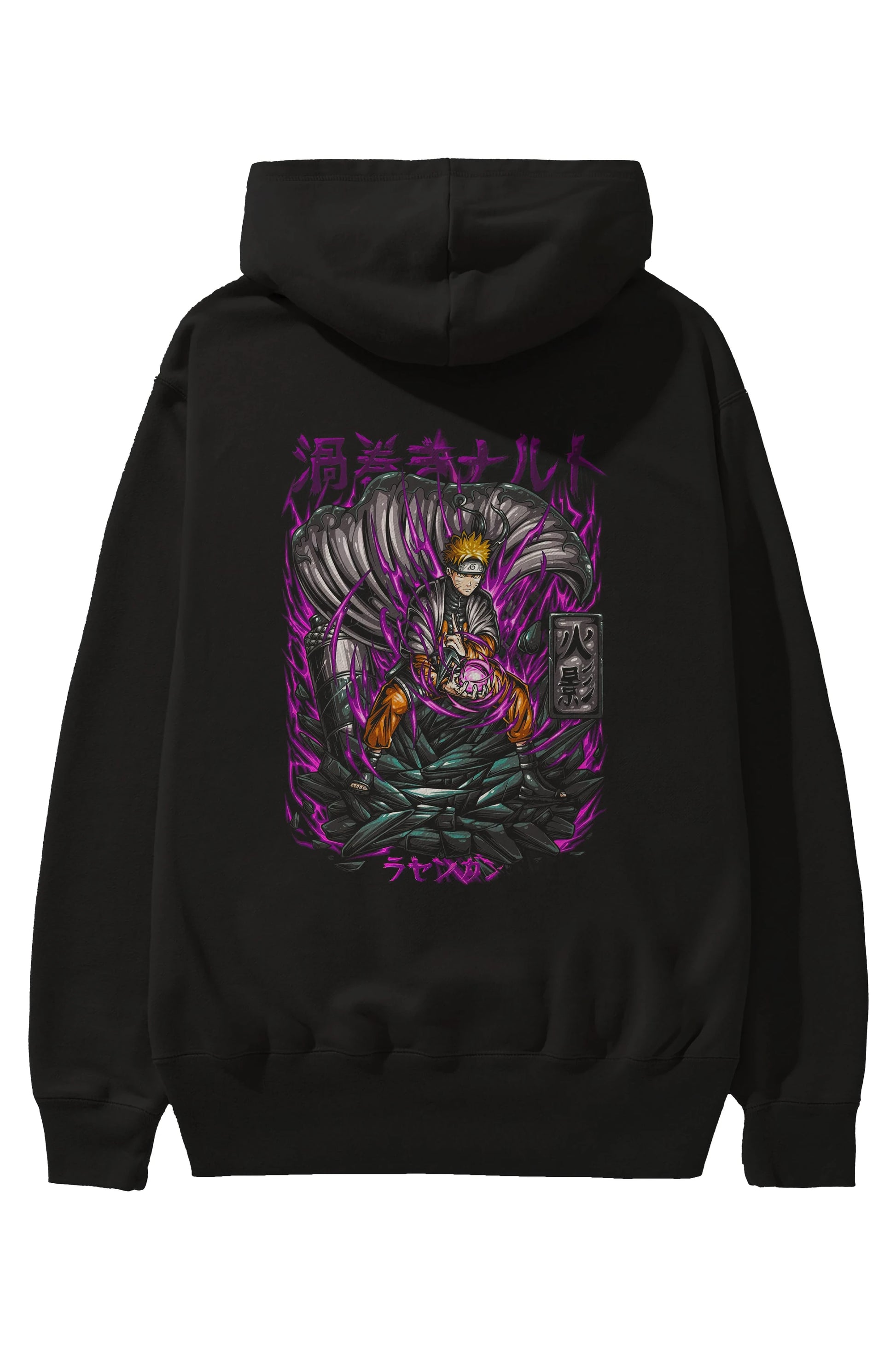 NARUTO Anime Arka Baskılı Hoodie Oversize Kapüşonlu Sweatshirt Erkek Kadın Unisex