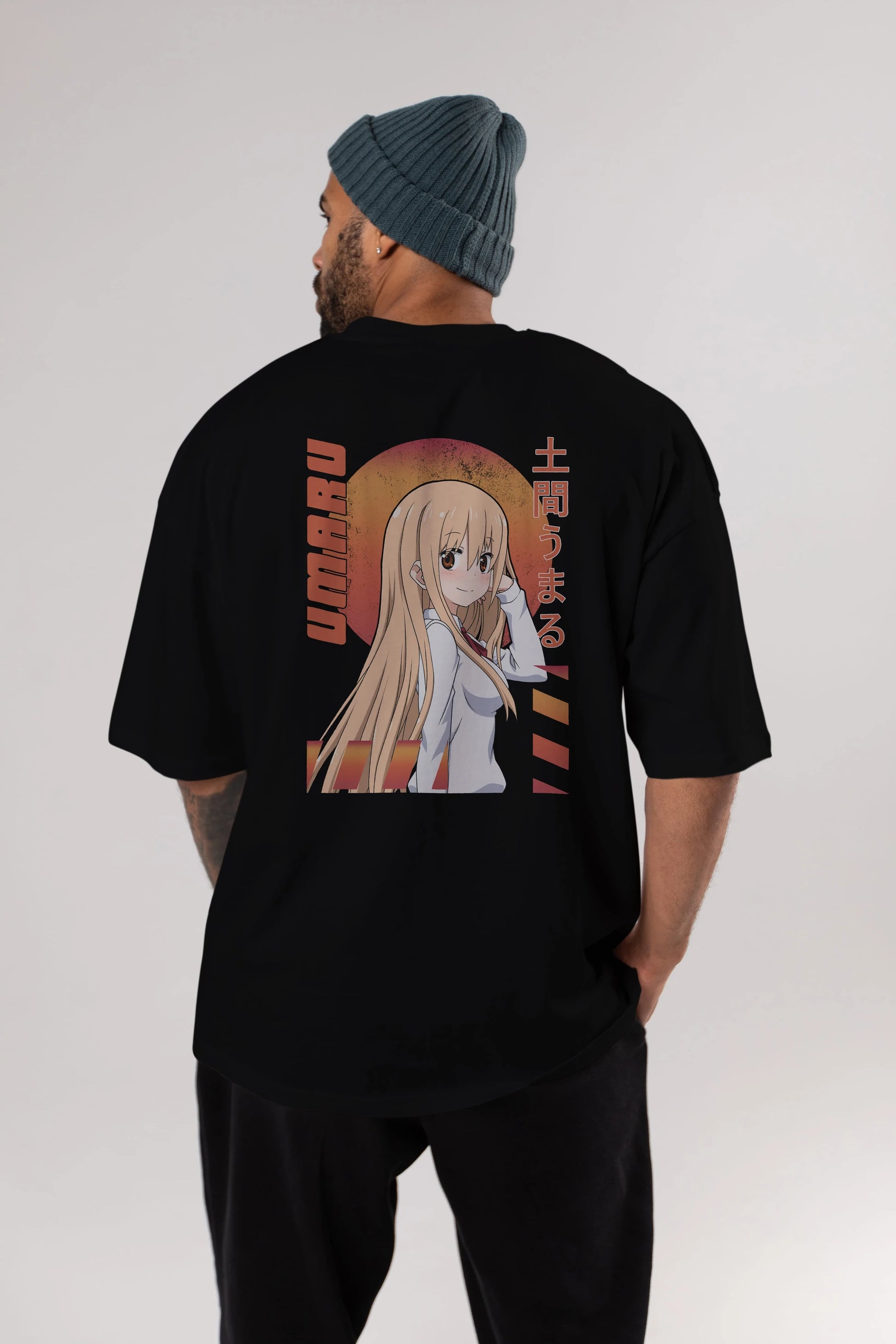 Umaru Doma 5 Anime Arka Baskılı Oversize t-shirt Erkek Kadın Unisex