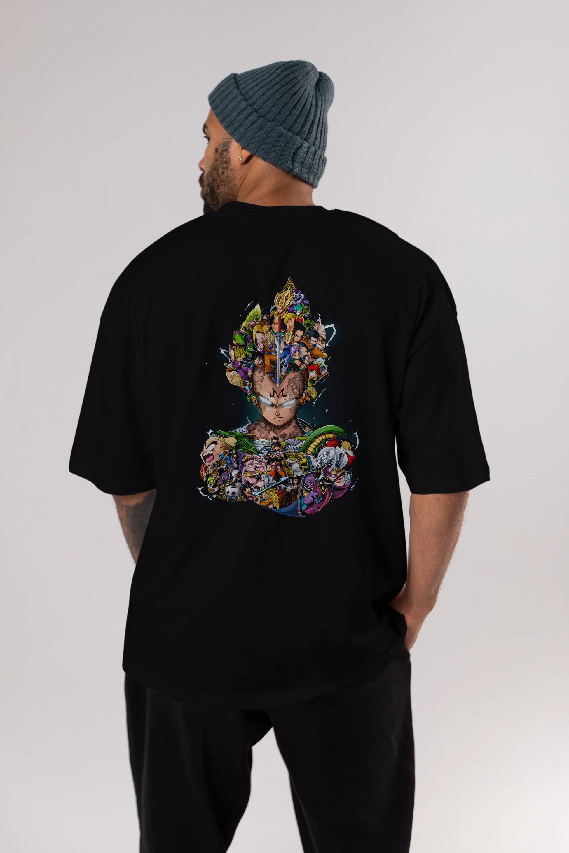 DRAGON BALL ART (3) Anime Arka Baskılı Oversize t-shirt Erkek Kadın Unisex