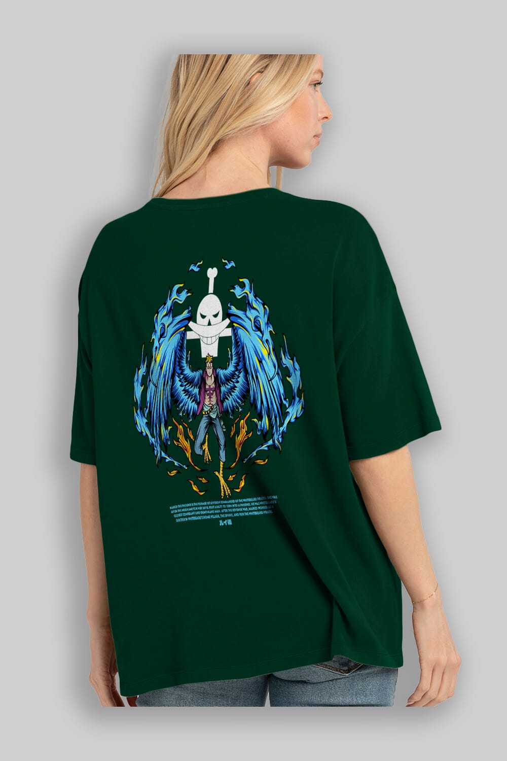 Marco Anime Arka Baskılı Oversize t-shirt Erkek Kadın Unisex
