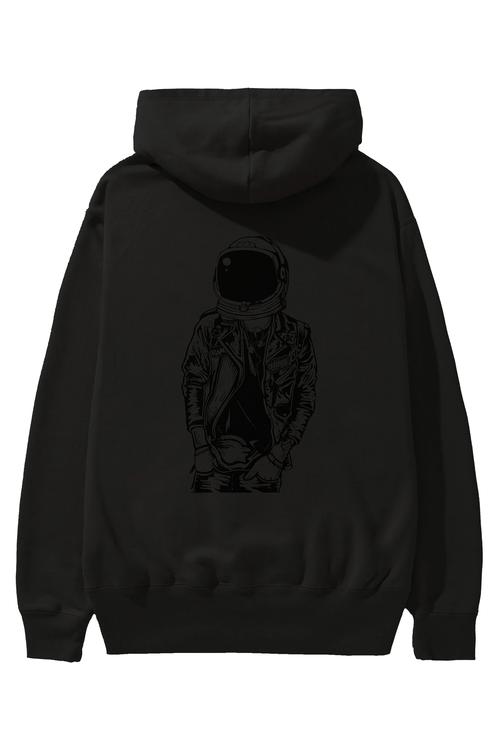 Astronaut Punkster Arka Baskılı Hoodie Oversize Kapüşonlu Sweatshirt Erkek Kadın Unisex