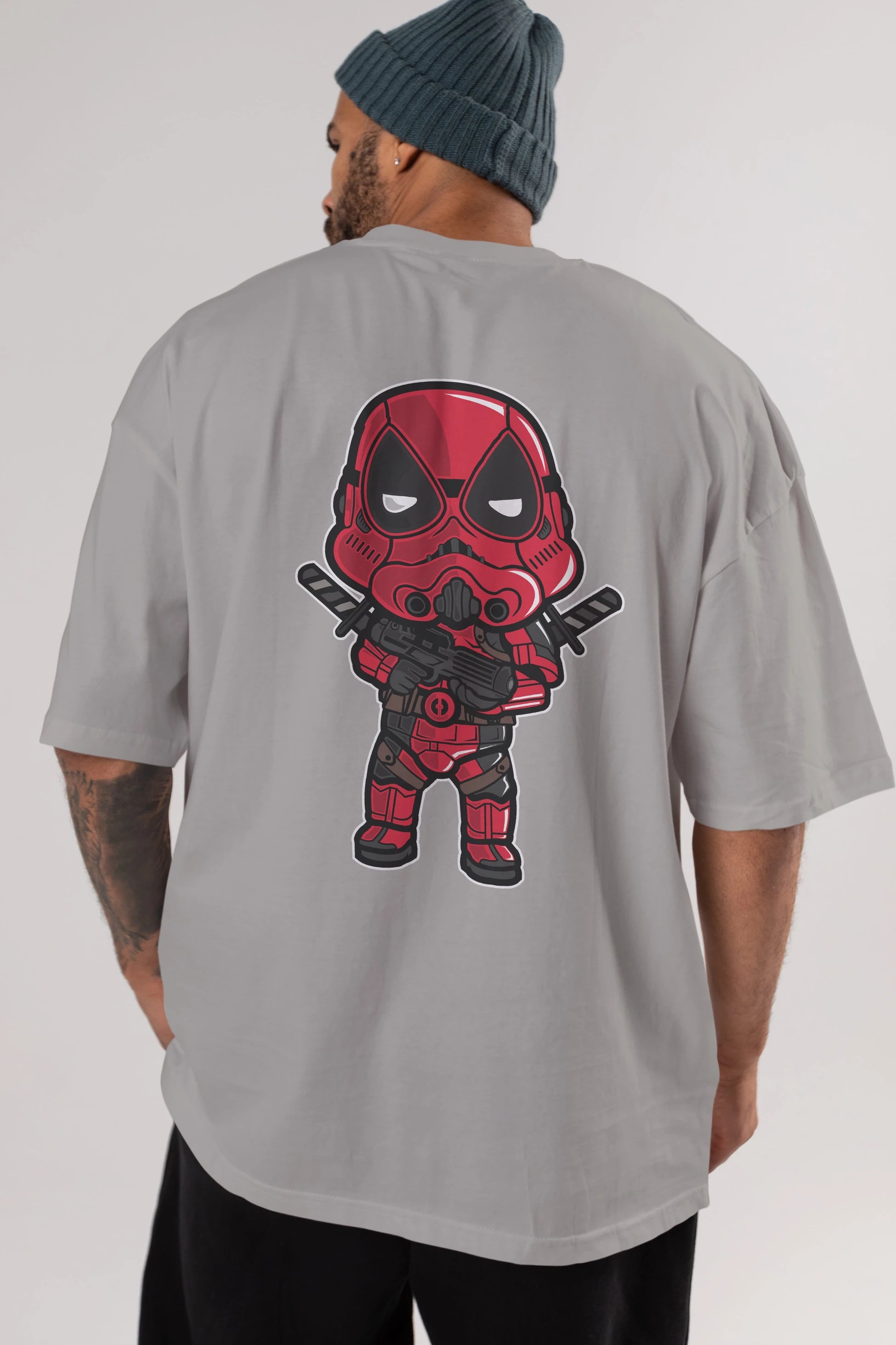Deadpool (22) Arka Baskılı Oversize t-shirt Erkek Kadın Unisex %100 Pamuk Bisiklet Yaka tişort