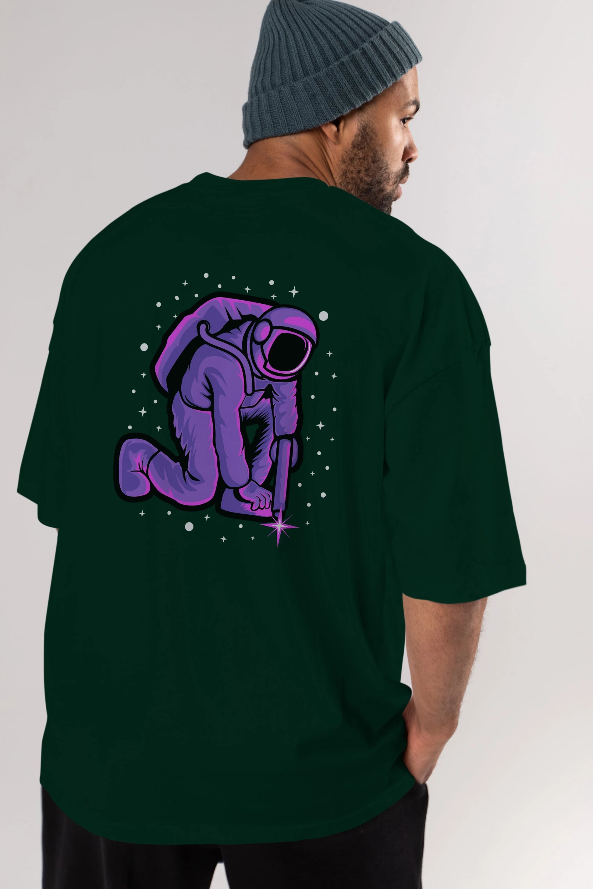 Welding in Space Arka Baskılı Oversize t-shirt Erkek Kadın Unisex