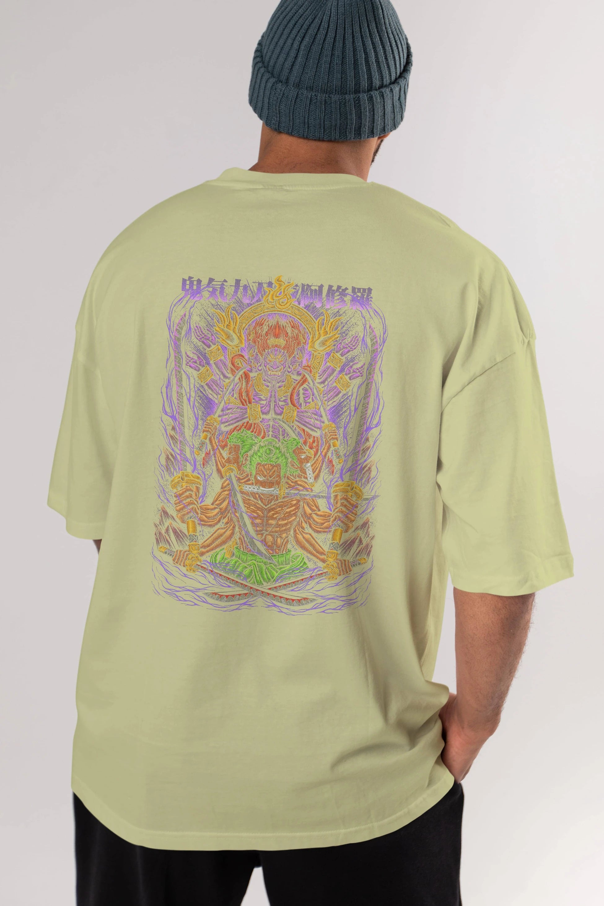 RORONOA ZORO 2 Anime Arka Baskılı Oversize t-shirt Erkek Kadın Unisex