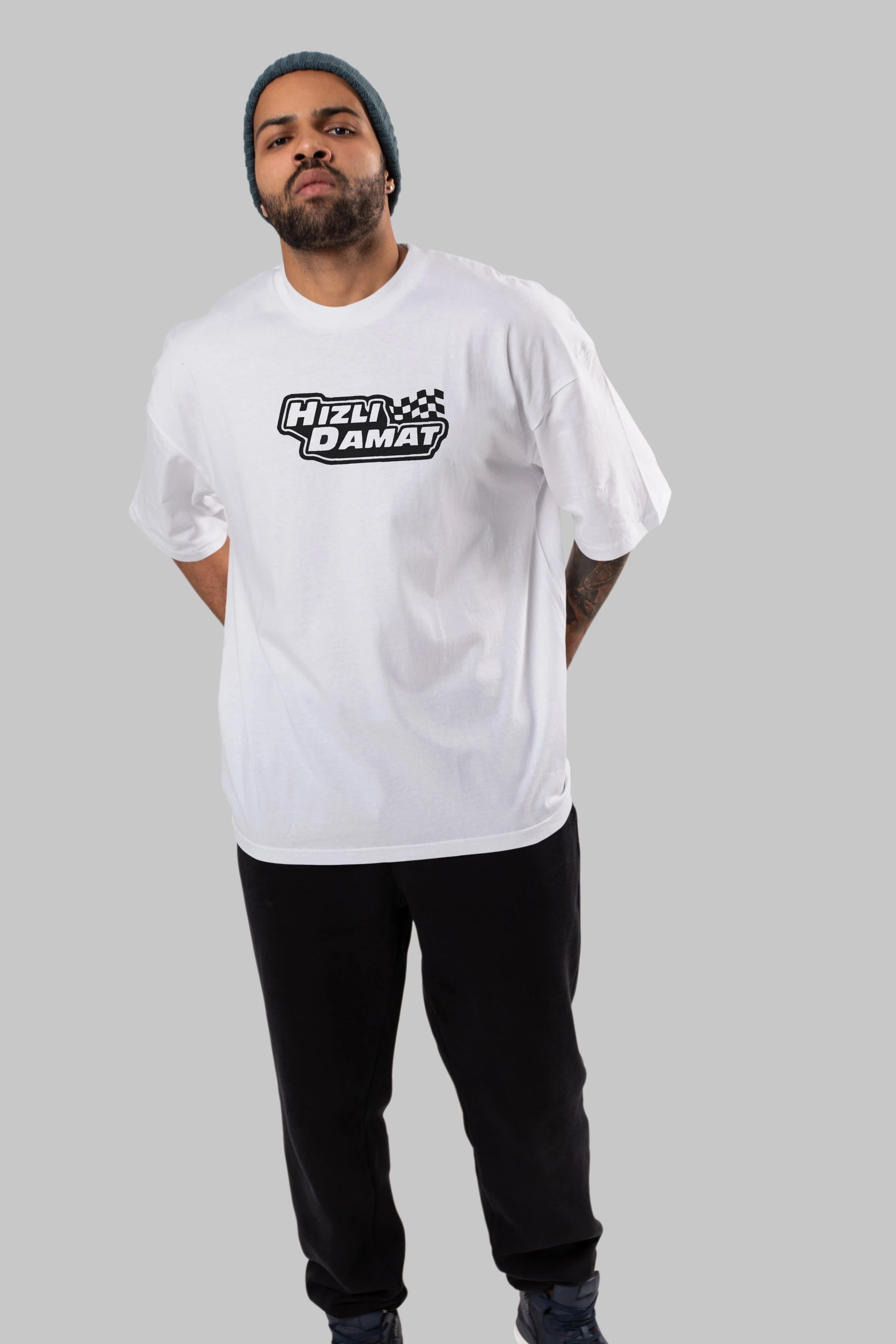 Hızlı Damat Ön Baskılı Oversize t-shirt %100 pamuk Erkek Kadın Unisex