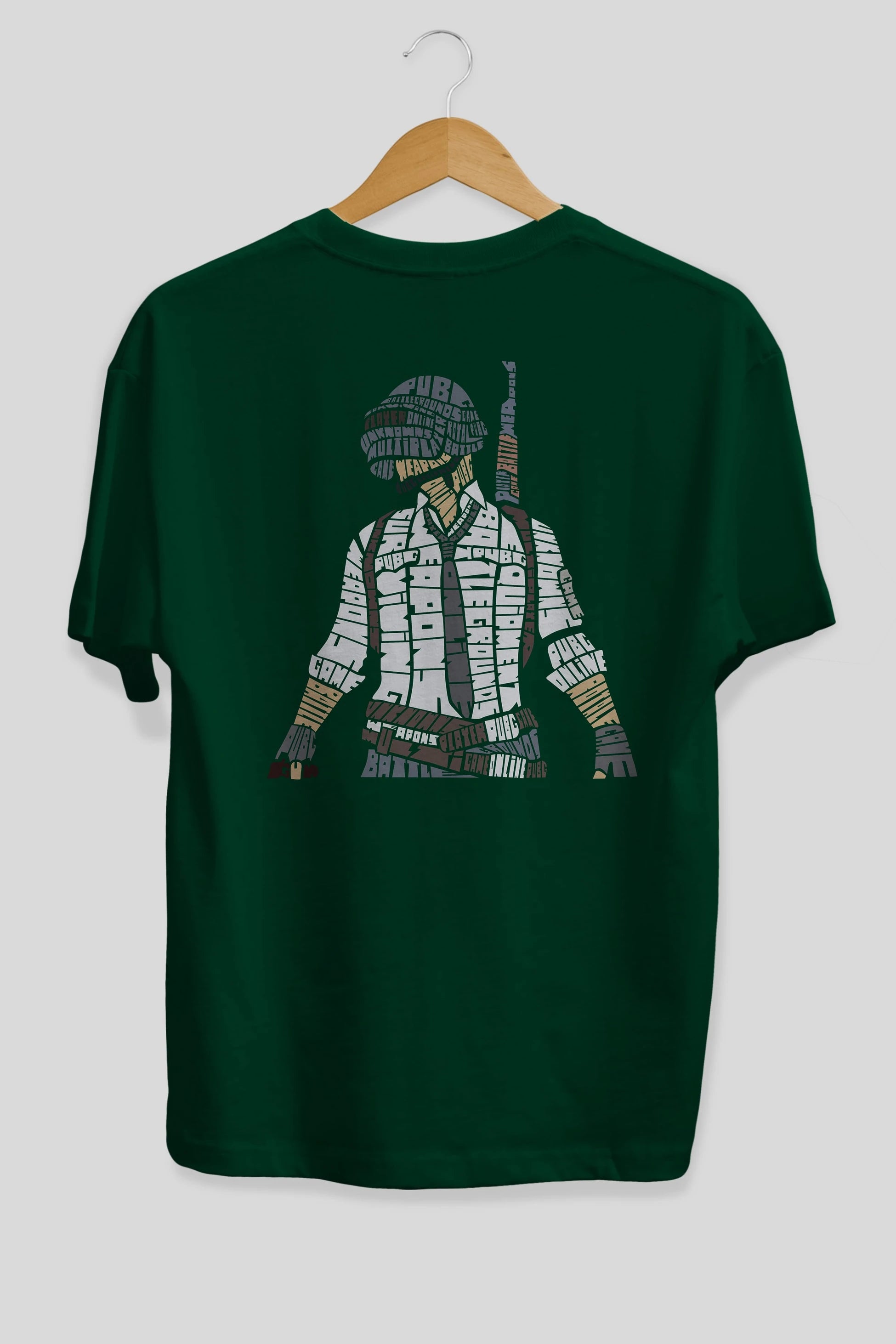 Pubg Arka Baskılı Oversize t-shirt %100 pamuk Erkek Kadın Unisex