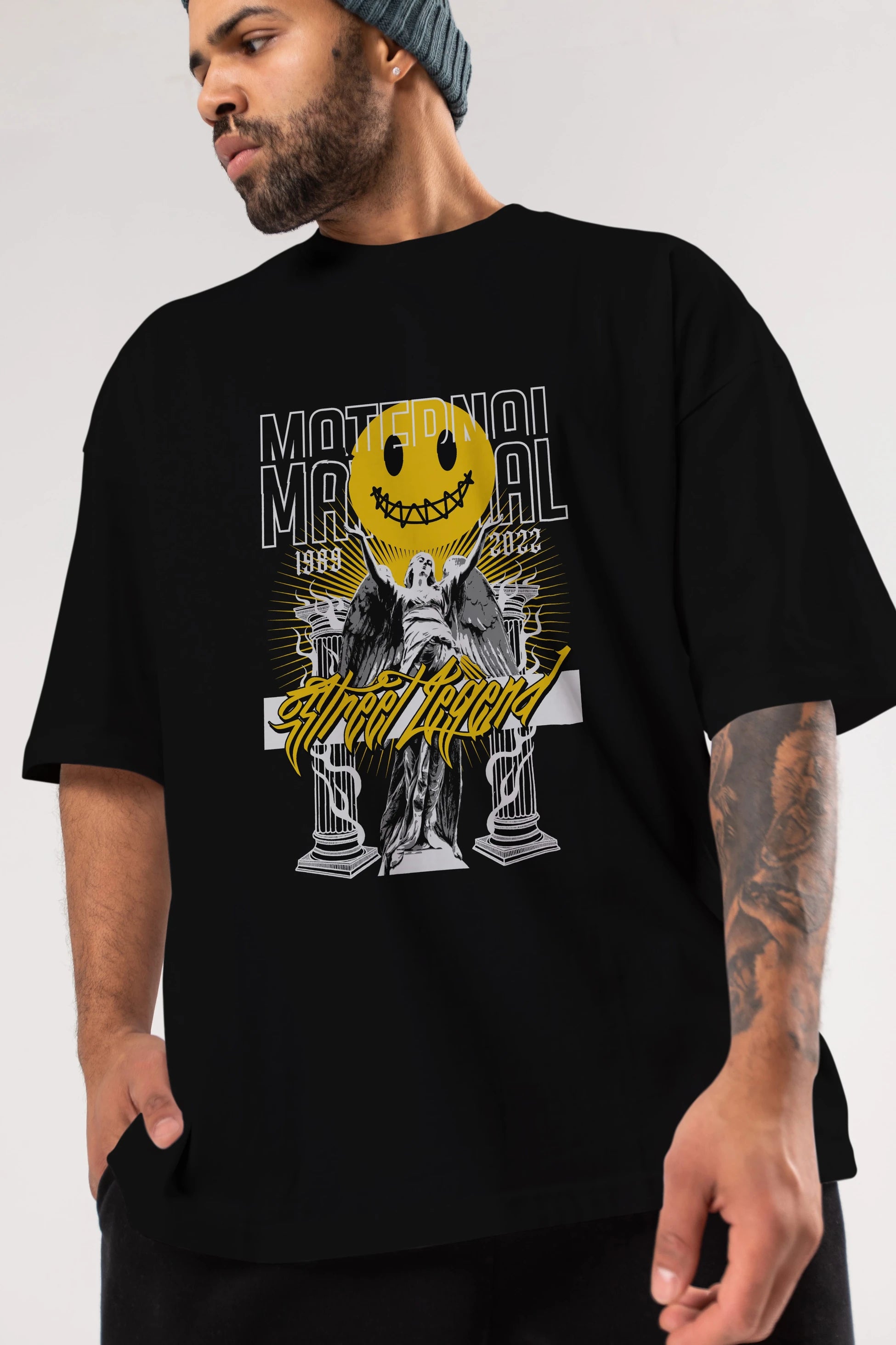 Maternal Street Legend Ön Baskılı Oversize t-shirt Erkek Kadın Unisex