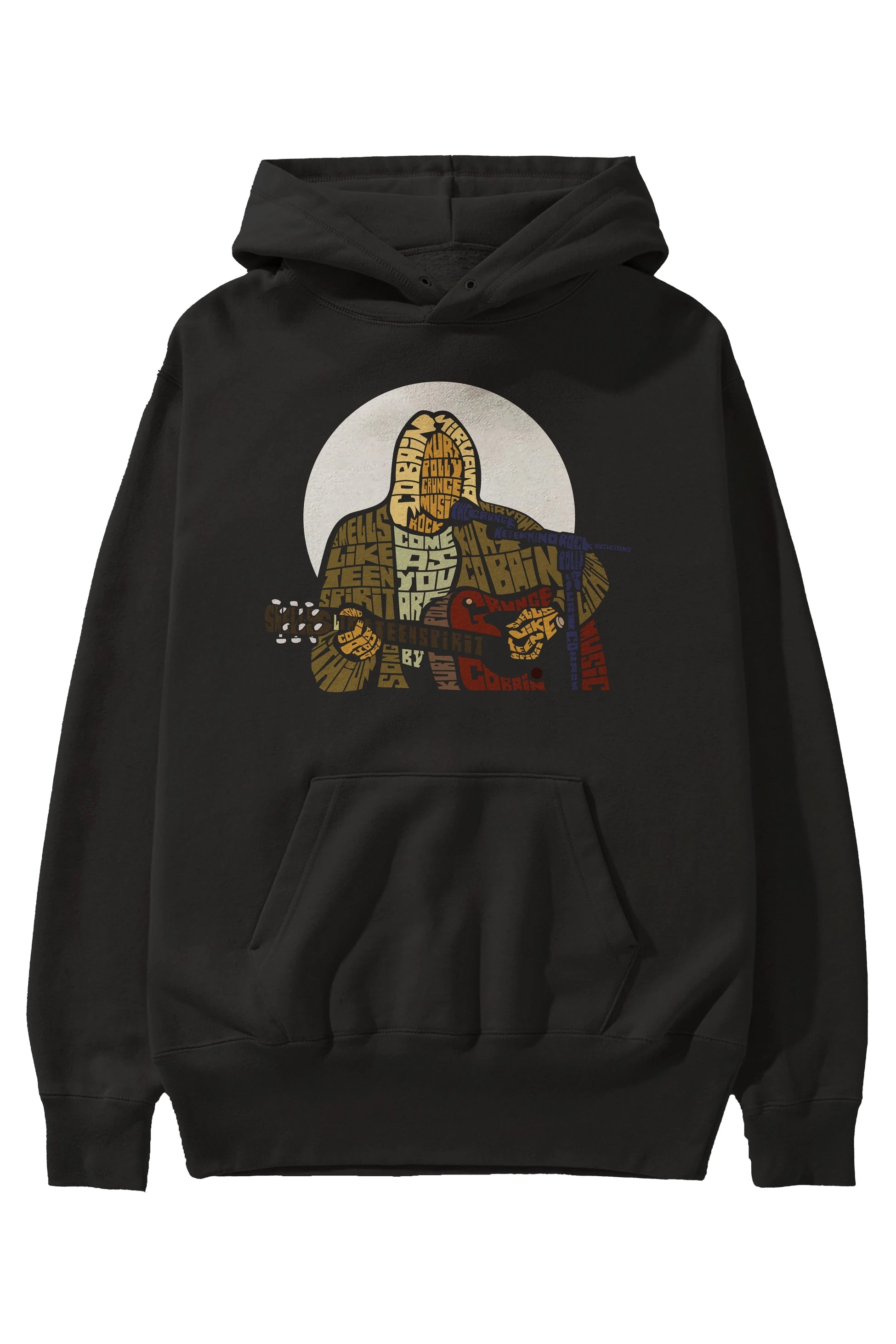 Kurt Cobain Ön Baskılı Hoodie Oversize Kapüşonlu Sweatshirt Erkek Kadın Unisex
