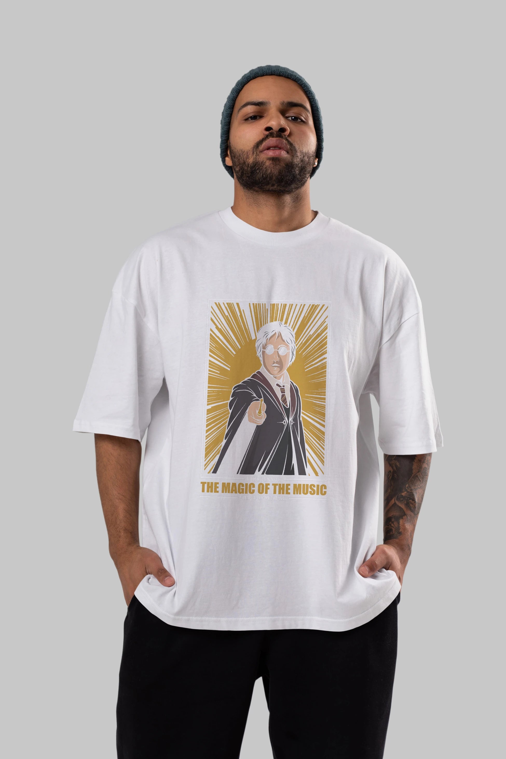 John Potter Ön Baskılı Oversize t-shirt Erkek Kadın Unisex %100 Pamuk tişort