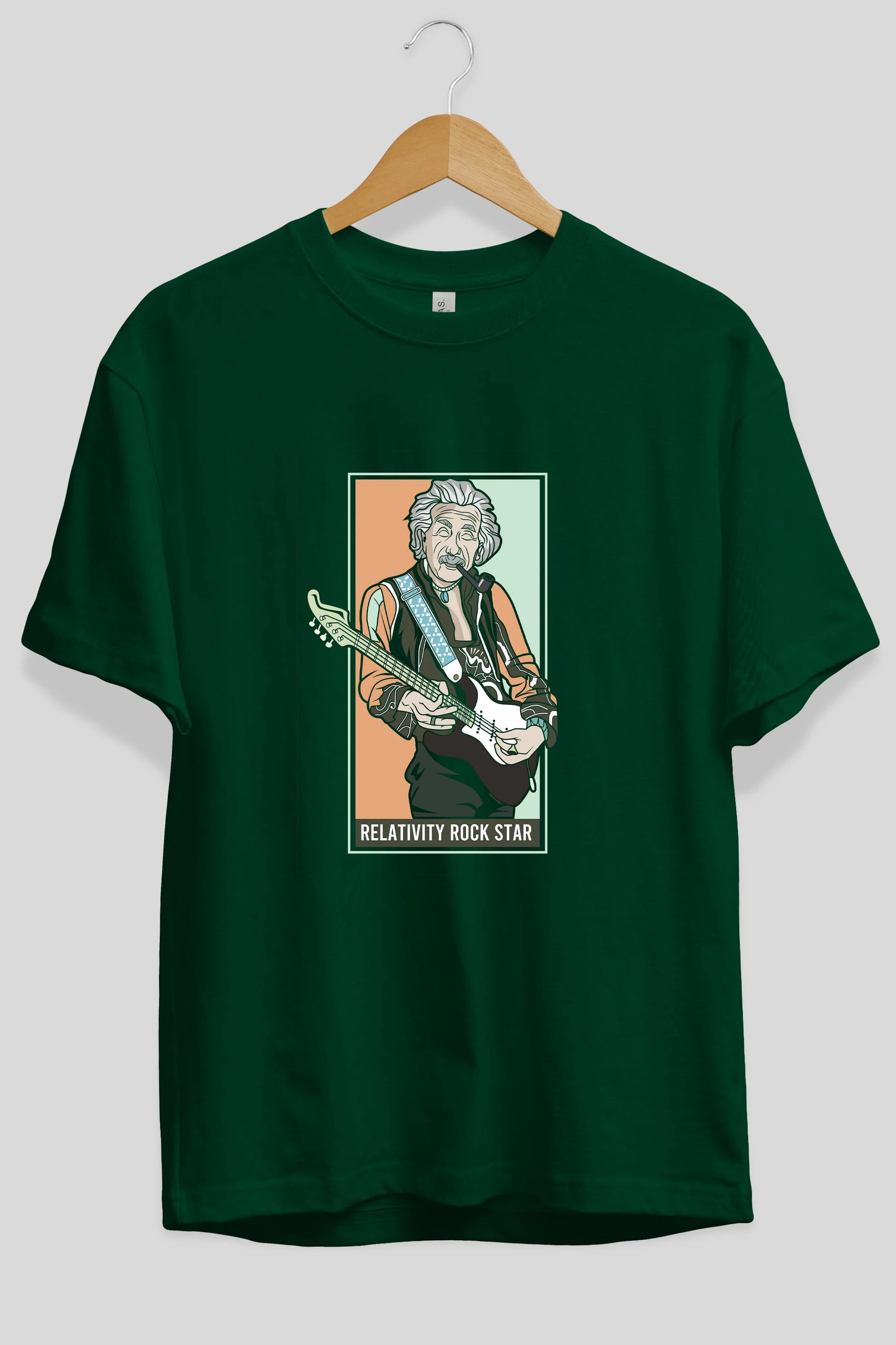Jimmy Einstein Ön Baskılı Oversize t-shirt Erkek Kadın Unisex %100 Pamuk tişort