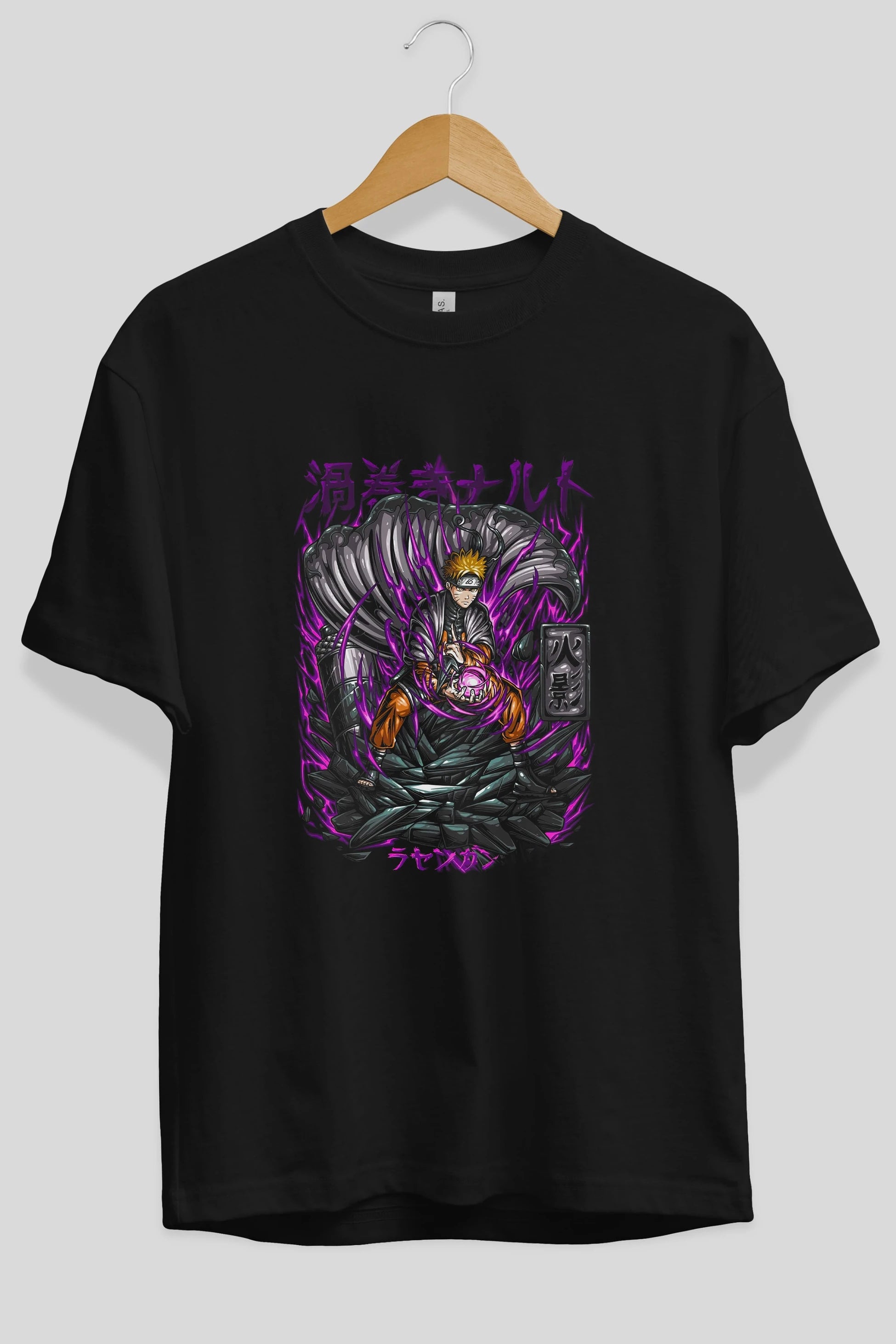 NARUTO Anime Ön Baskılı Oversize t-shirt %100 pamuk Erkek Kadın Unisex