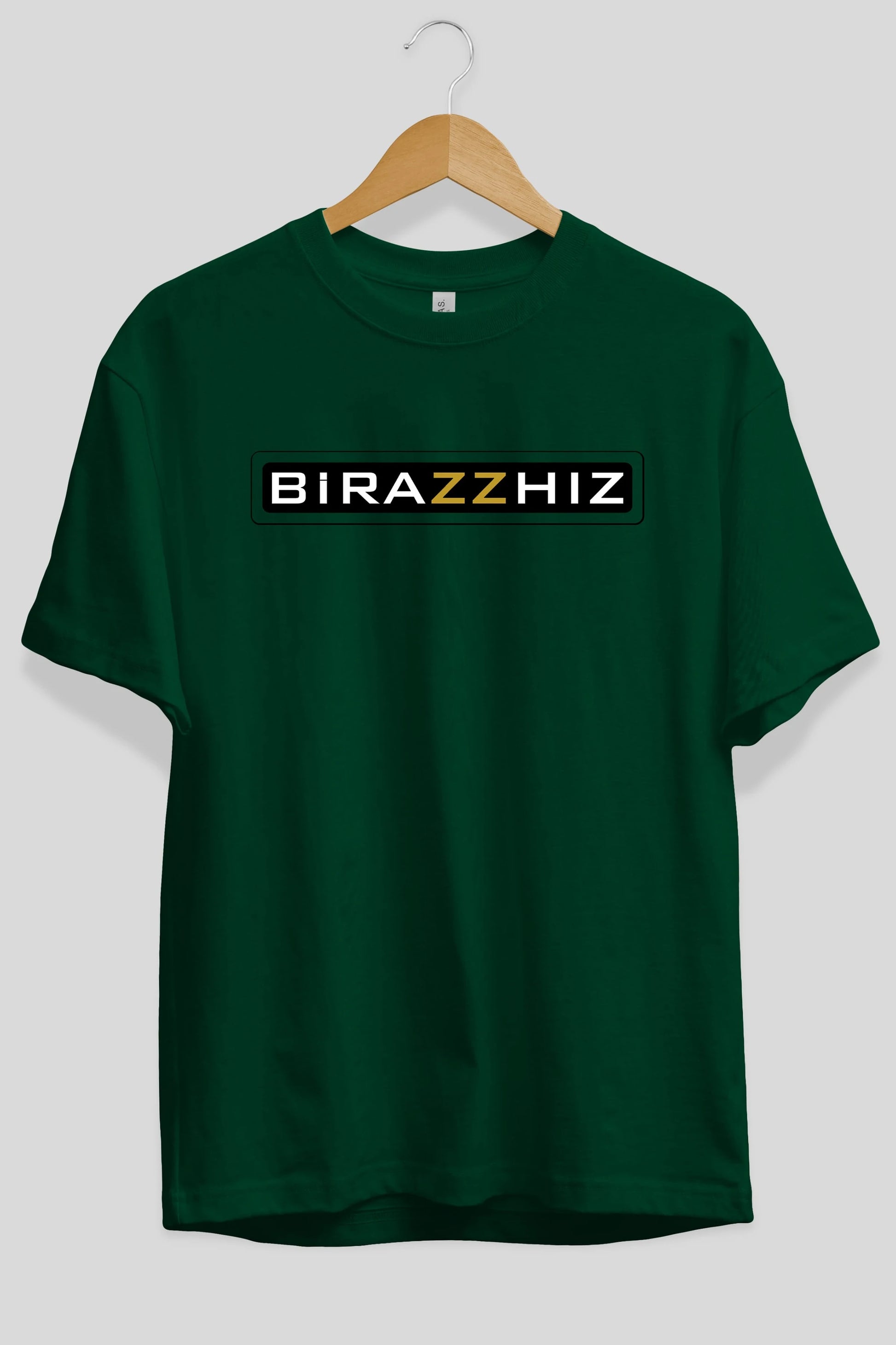 Birazzhız Ön Baskılı Oversize t-shirt %100 pamuk Erkek Kadın Unisex
