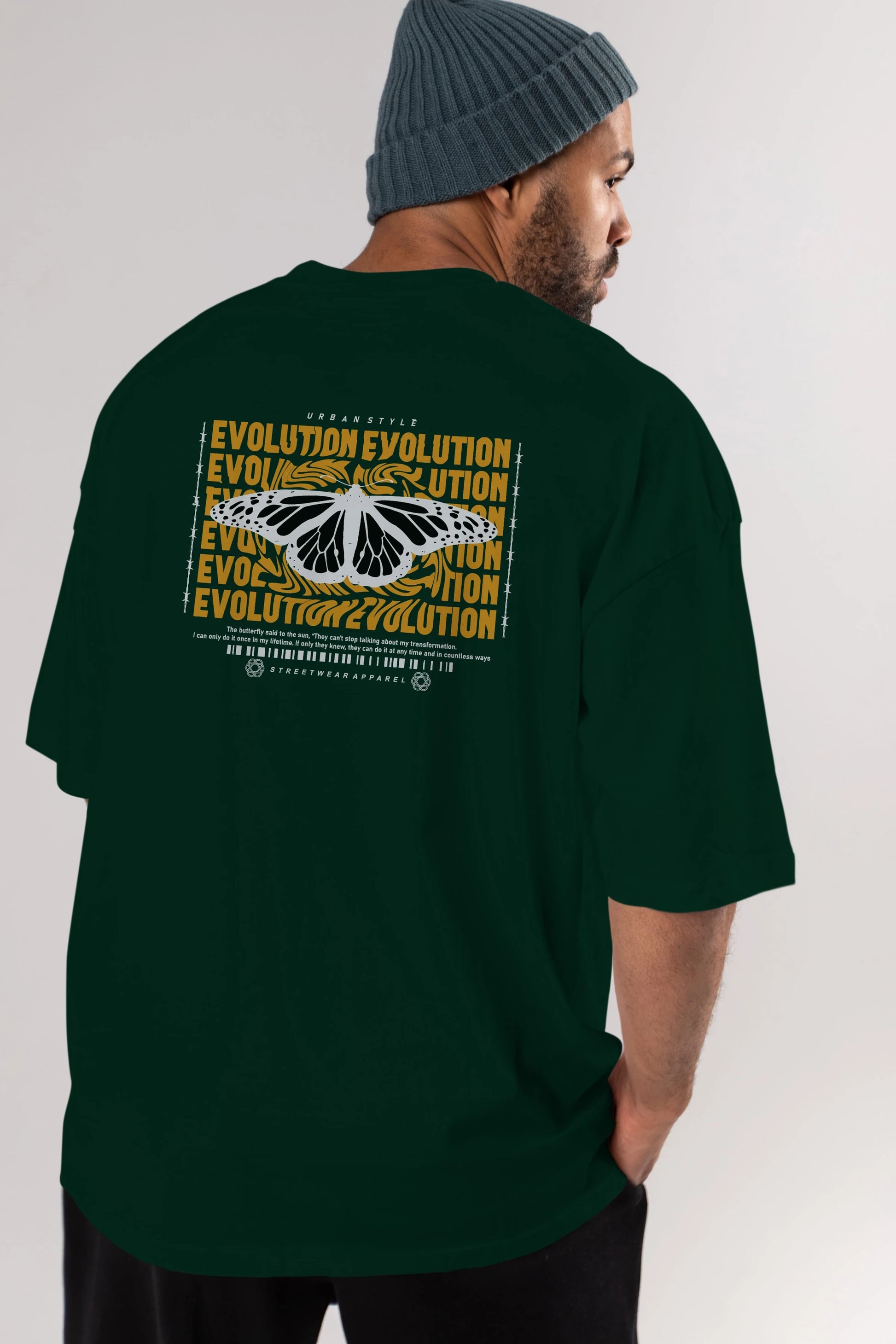 Evolution Urban Style Arka Baskılı Oversize t-shirt Erkek Kadın Unisex