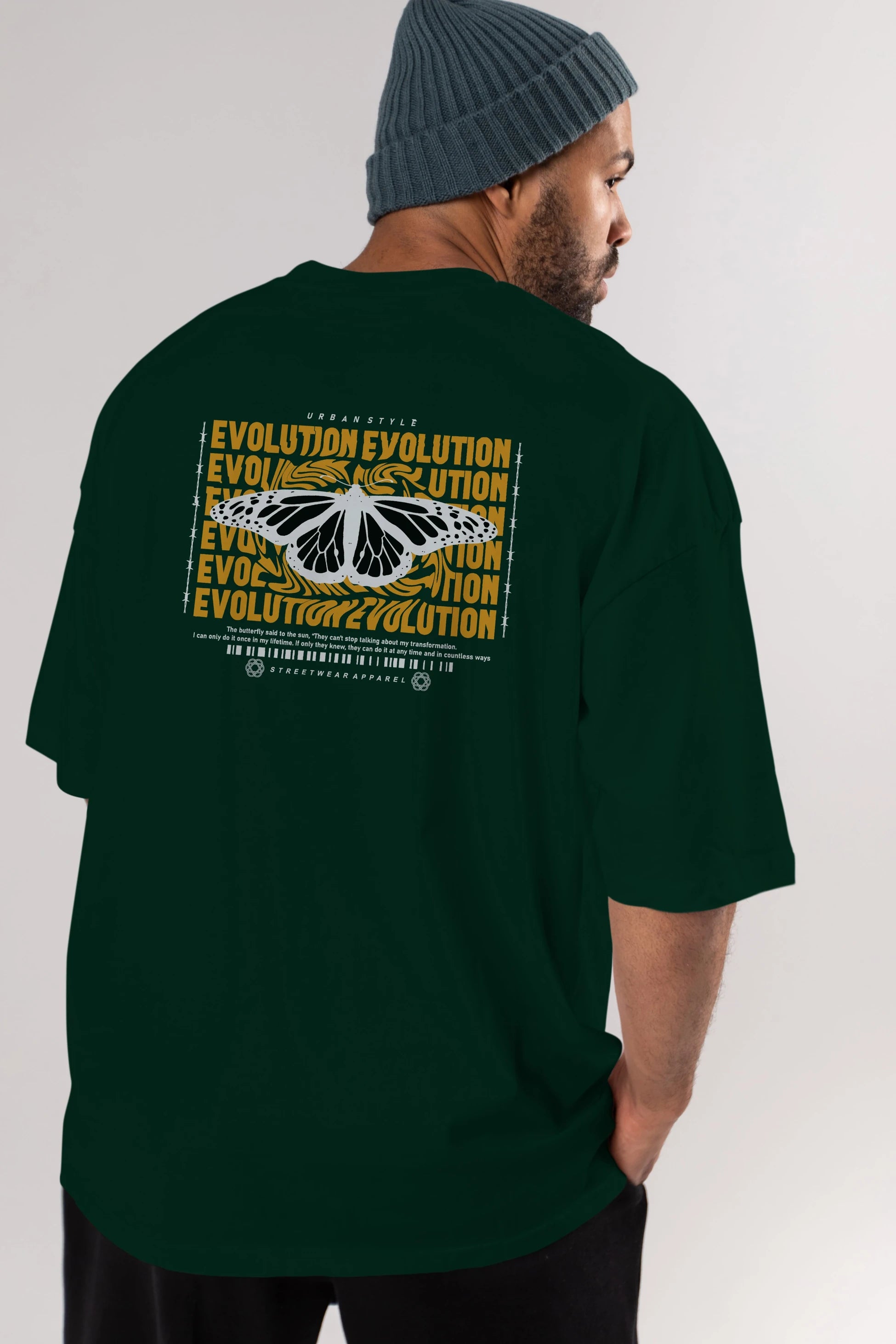 Evolution Urban Style Arka Baskılı Oversize t-shirt Erkek Kadın Unisex