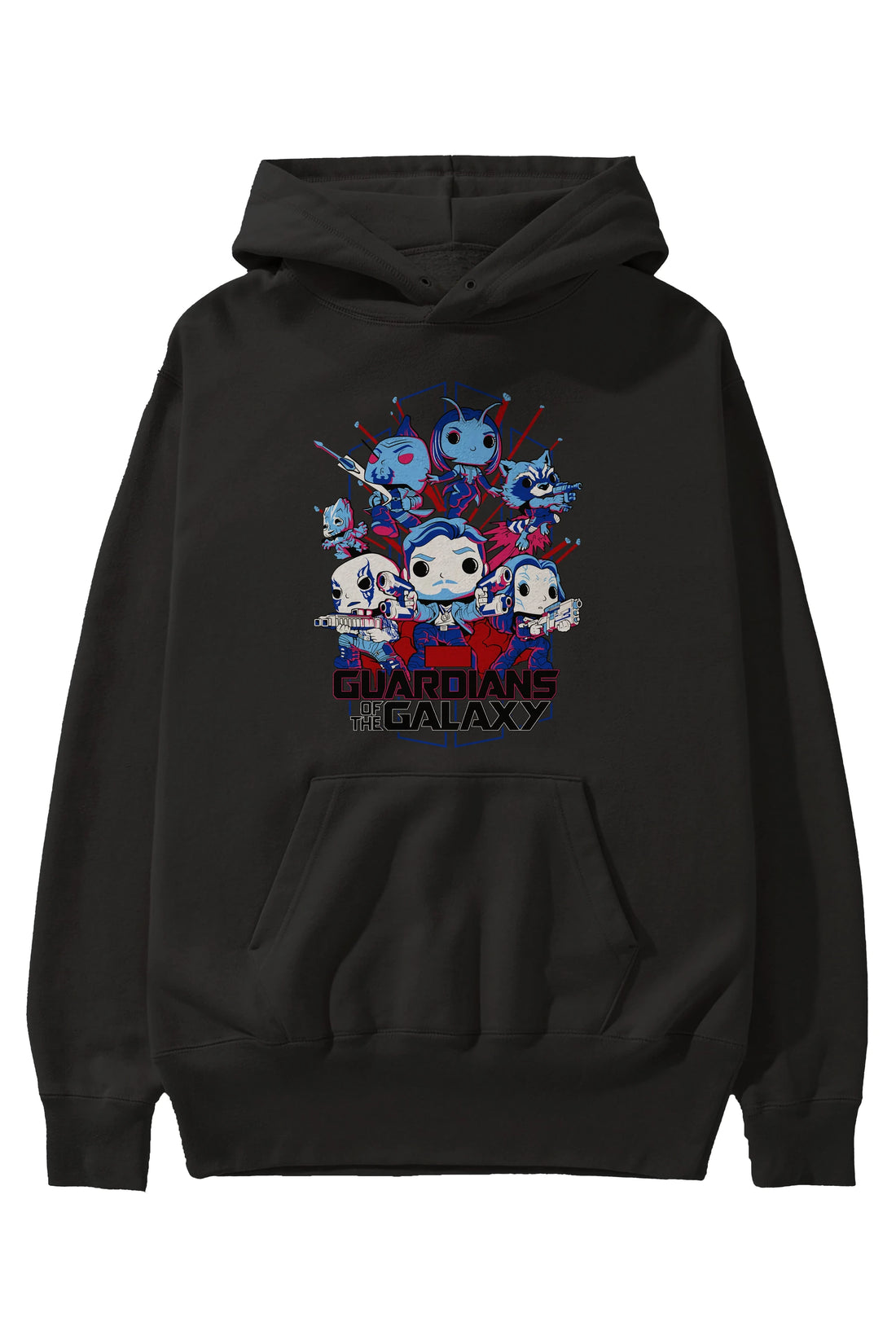 Guardians of the Galaxy Ön Baskılı Hoodie Oversize Kapüşonlu Sweatshirt Erkek Kadın Unisex
