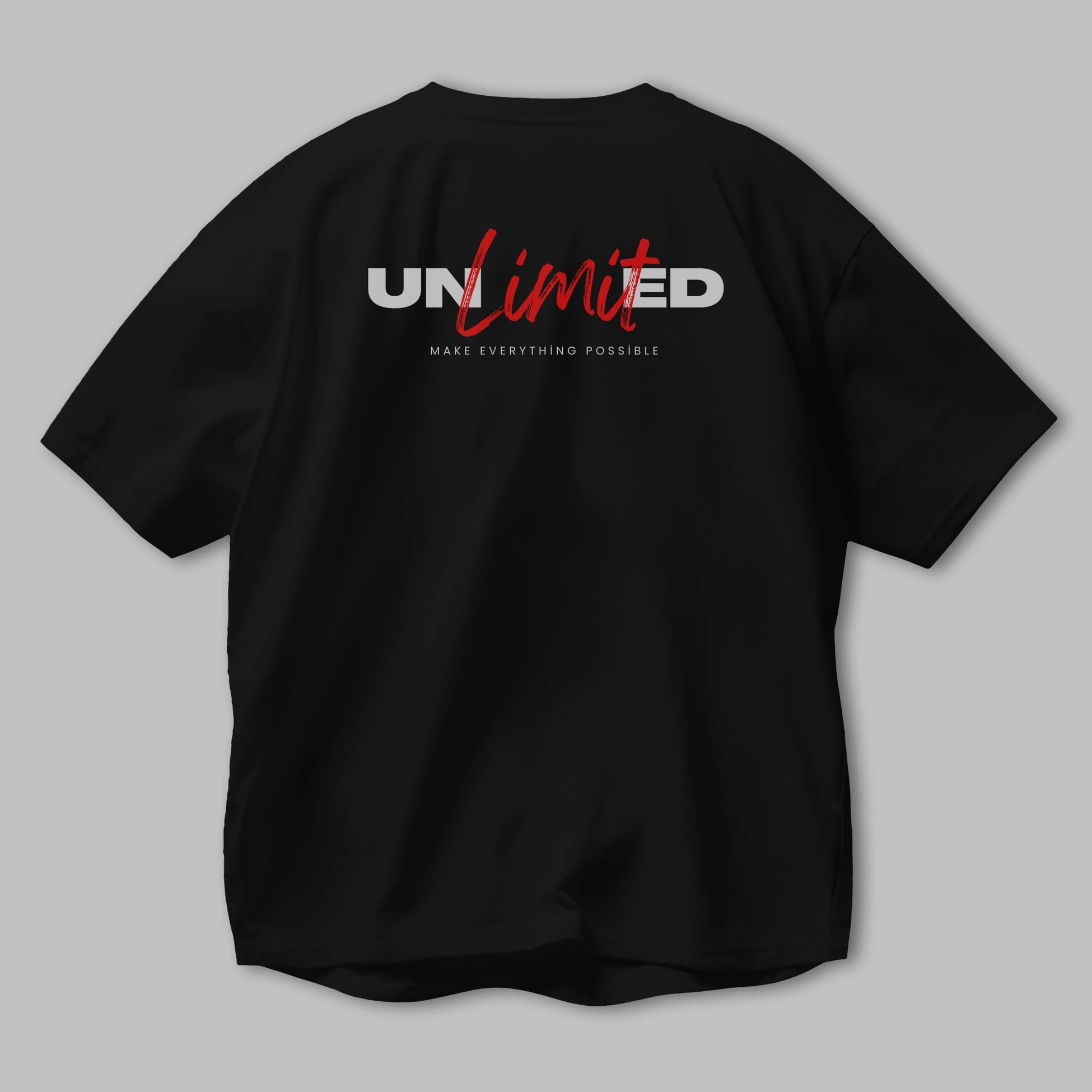 Unlimited Yazılı Arka Baskılı Oversize t-shirt Erkek Kadın Unisex
