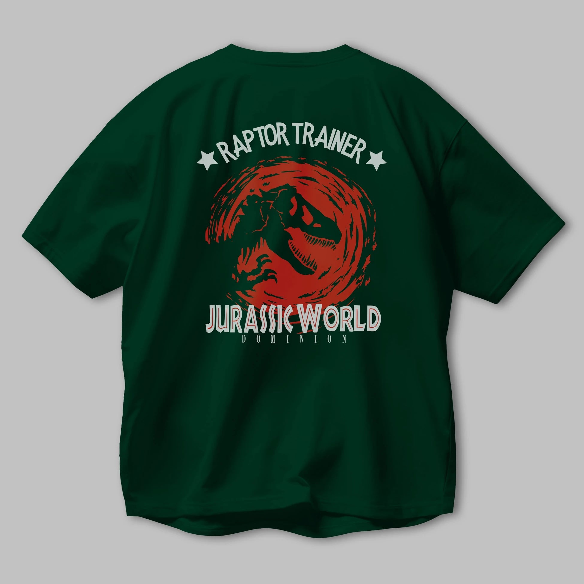 Jurassic Park (3) Arka Baskılı Oversize t-shirt Erkek Kadın Unisex %100 Pamuk Bisiklet Yaka tişort