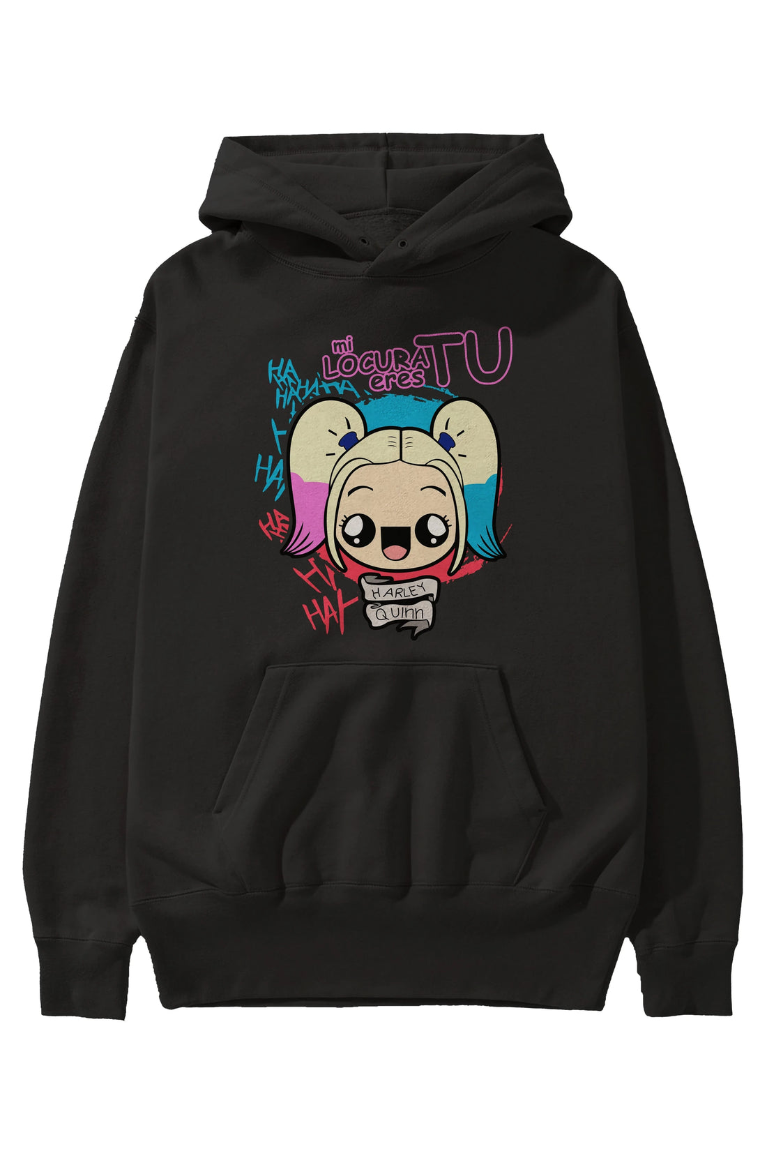 Harley Quinn Ön Baskılı Hoodie Oversize Kapüşonlu Sweatshirt Erkek Kadın Unisex