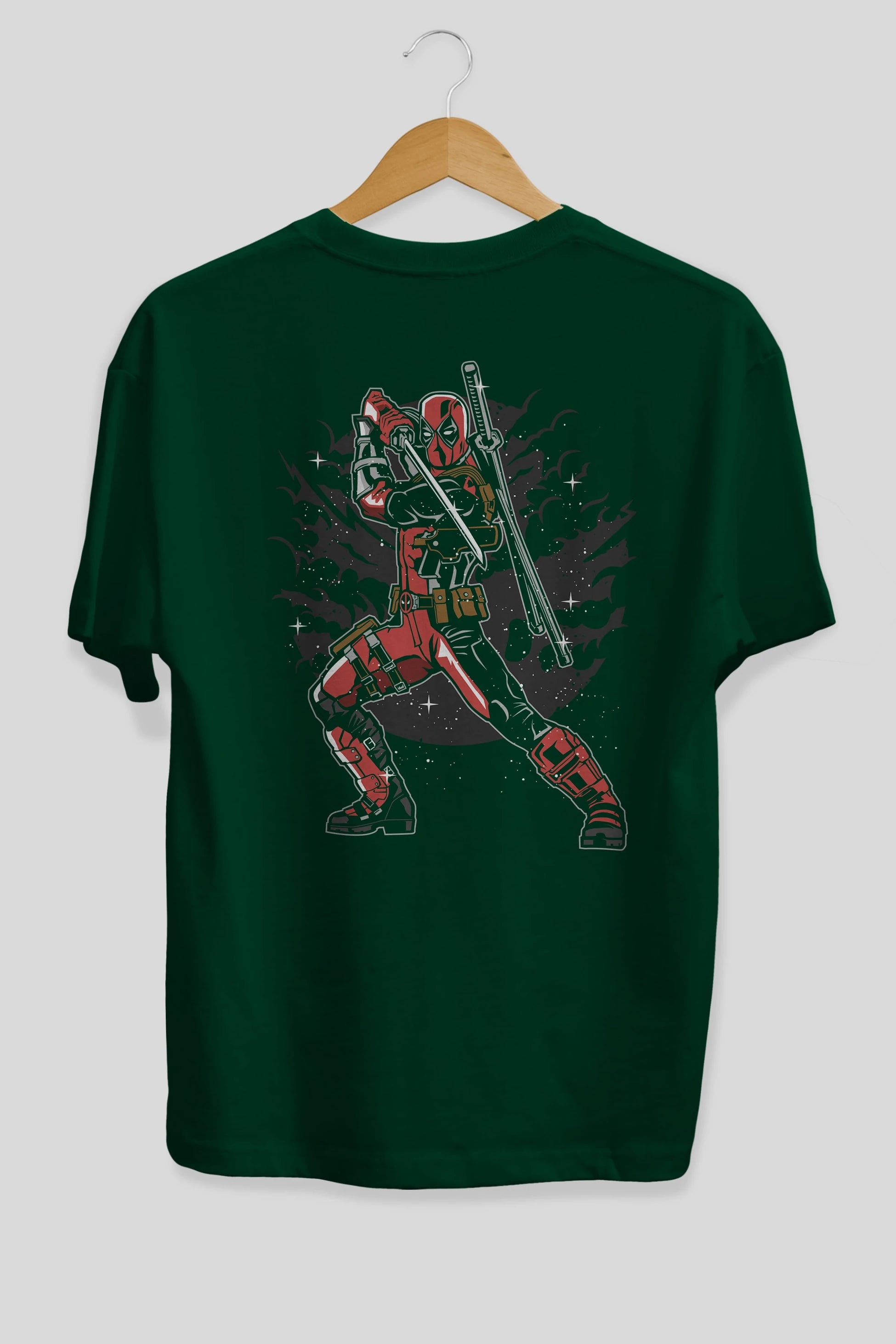 Deadpool Arka Baskılı Oversize t-shirt Erkek Kadın Unisex %100 Pamuk
