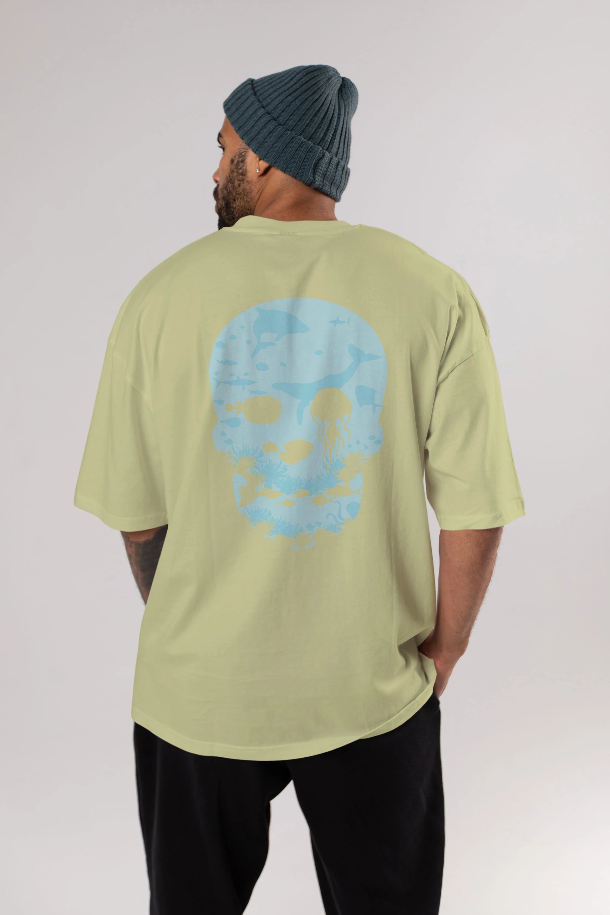 Dead Sea Arka Baskılı Oversize t-shirt %100 pamuk Erkek Kadın Unisex