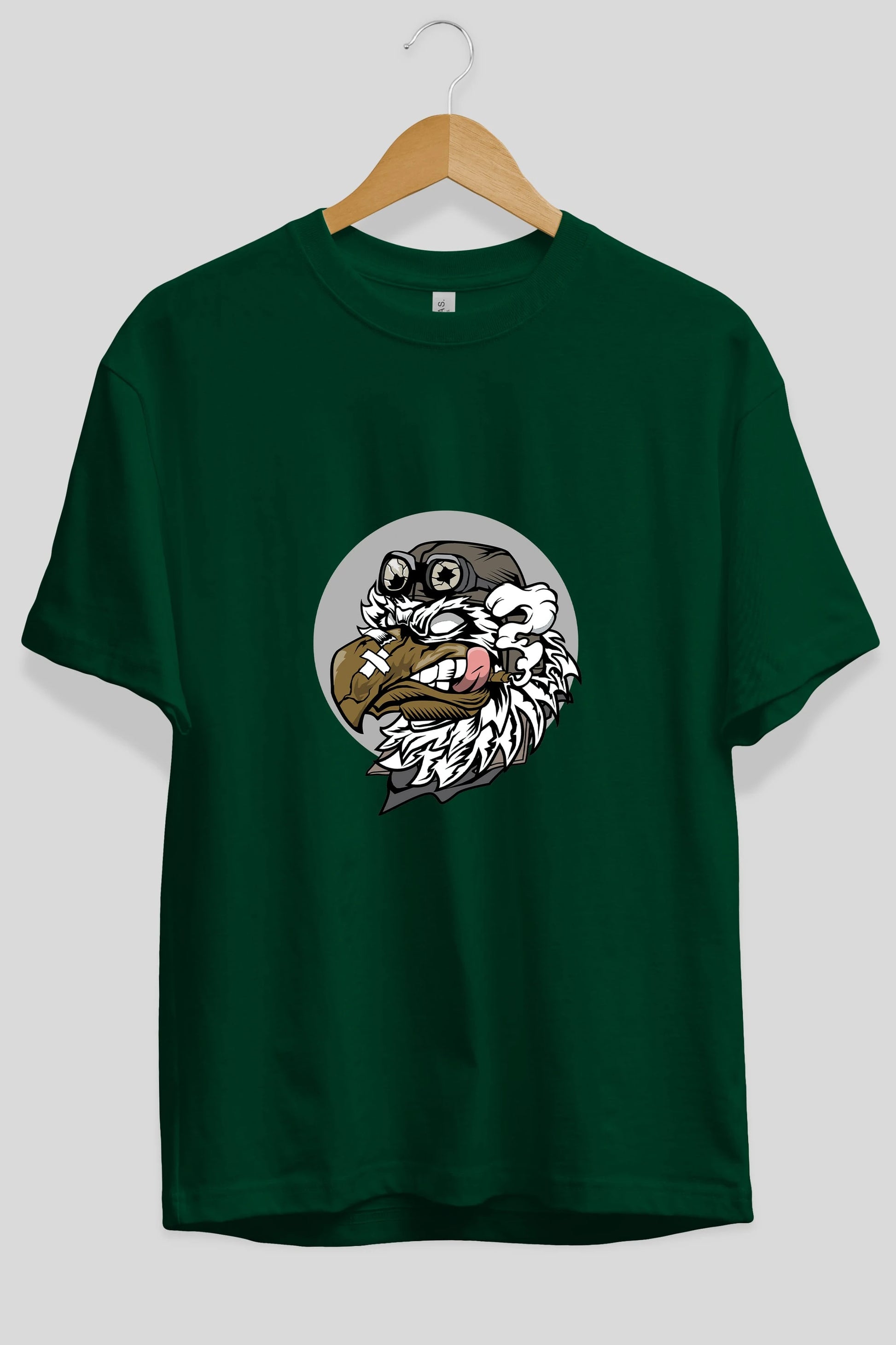 Bird Pilot Ön Baskılı Oversize t-shirt Erkek Kadın Unisex %100 Pamuk tişort