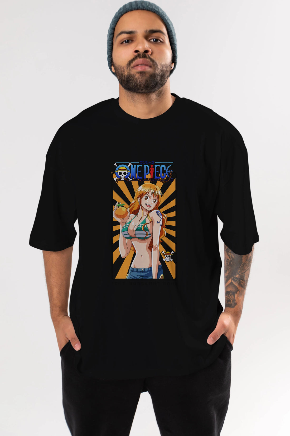 Nami Anime Ön Baskılı Oversize t-shirt Erkek Kadın Unisex