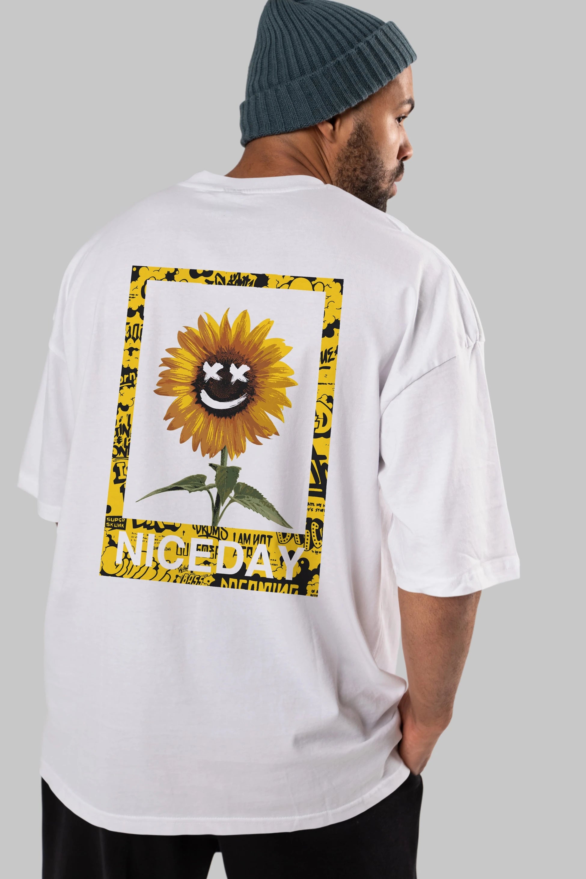 Niceday Streewear Arka Baskılı Oversize t-shirt Erkek Kadın Unisex