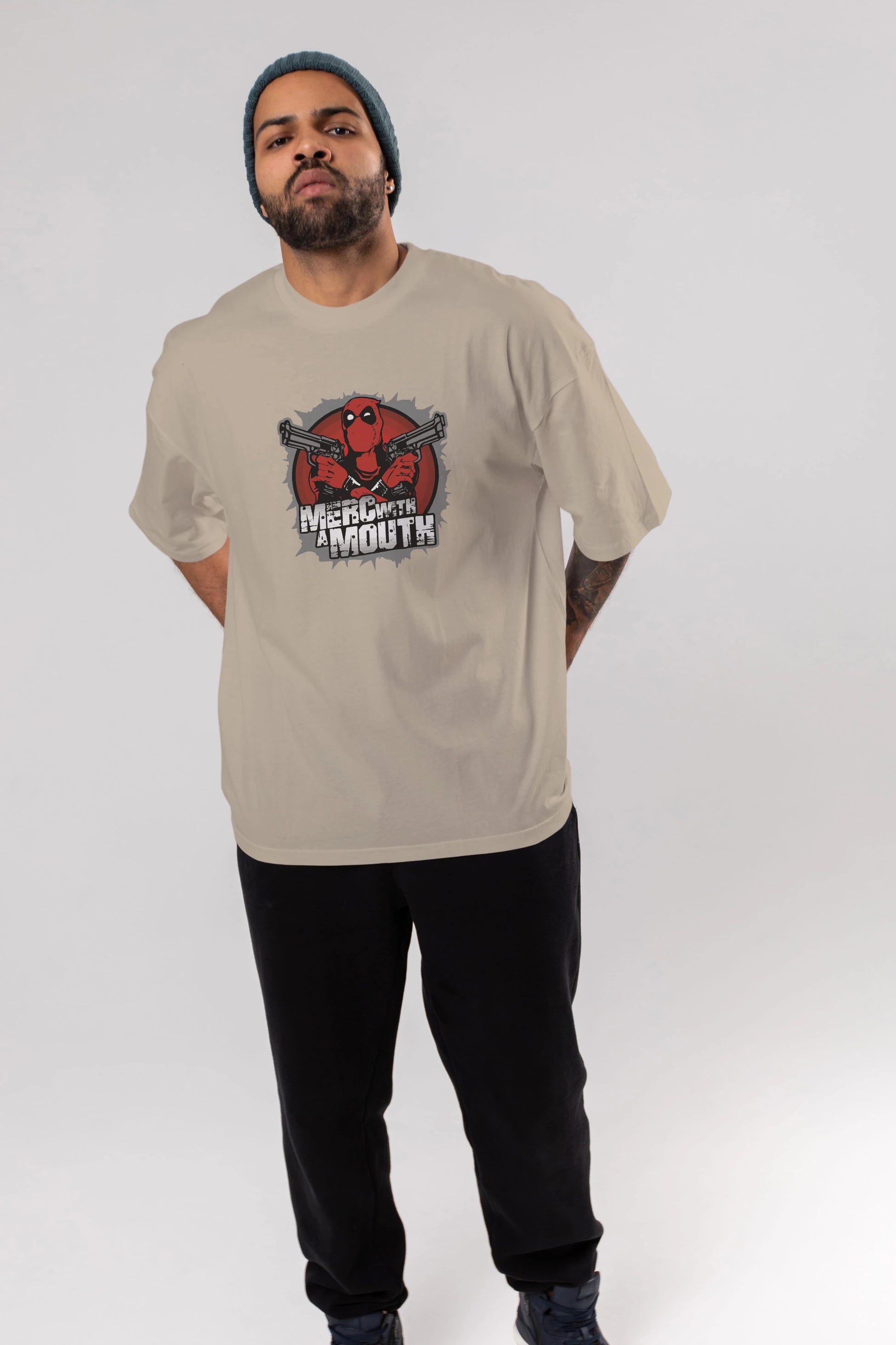 Deadpool (13) Ön Baskılı Oversize t-shirt Erkek Kadın Unisex %100 Pamuk Bisiklet Yaka tişort