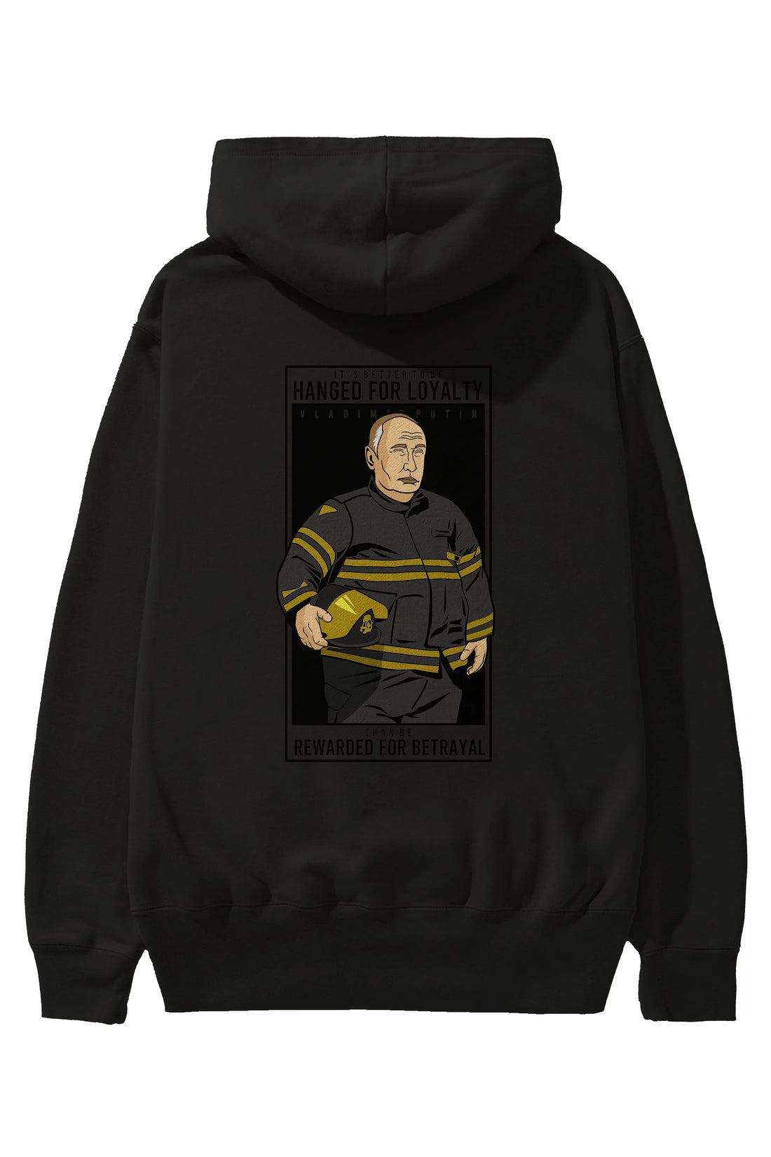 Putin Fireman Arka Baskılı Hoodie Oversize Kapüşonlu Sweatshirt Erkek Kadın Unisex