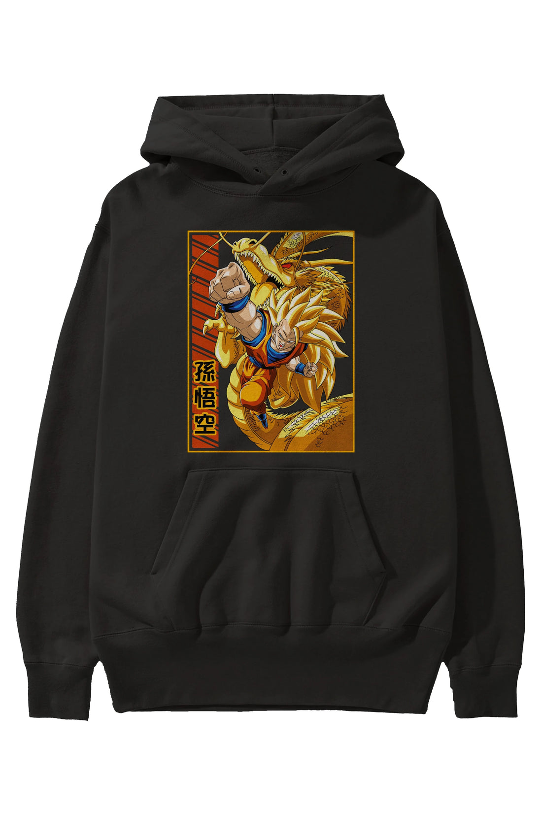 DragonBall Goku Anime Ön Baskılı Hoodie Oversize Kapüşonlu Sweatshirt Erkek Kadın Unisex