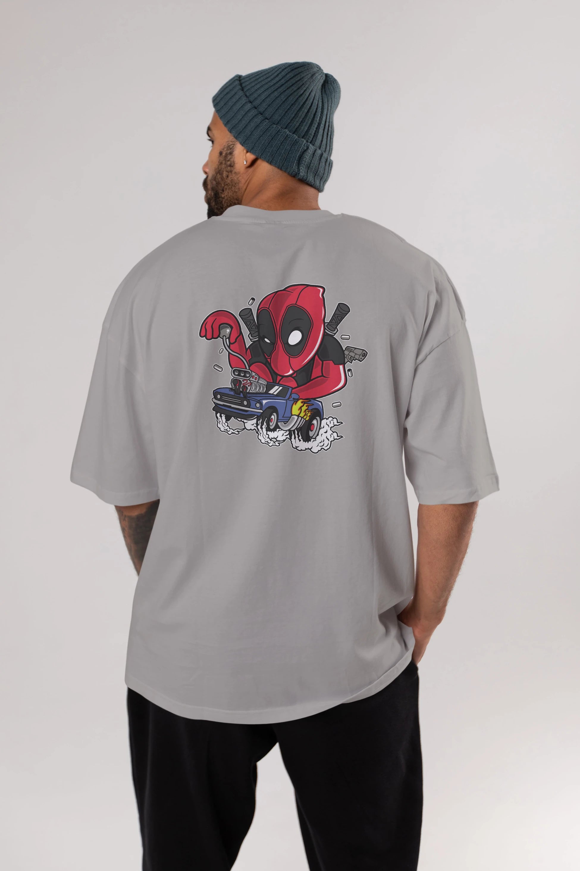Deadpool (21) Arka Baskılı Oversize t-shirt Erkek Kadın Unisex %100 Pamuk Bisiklet Yaka tişort