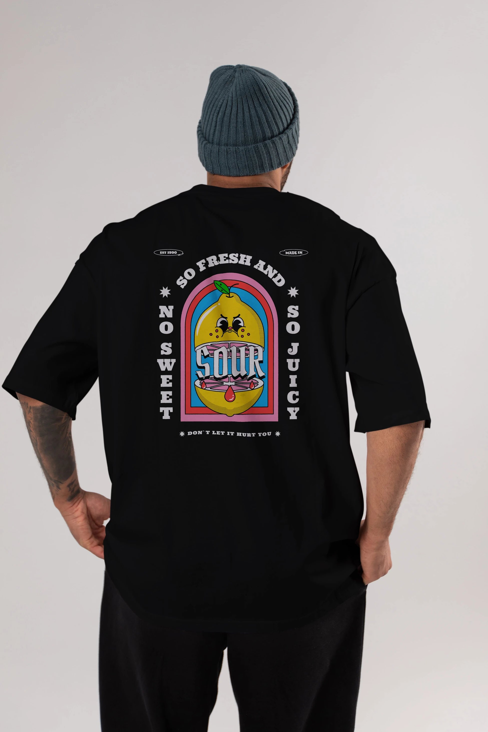 So Fresh And Sour Arka Baskılı Oversize t-shirt Erkek Kadın Unisex