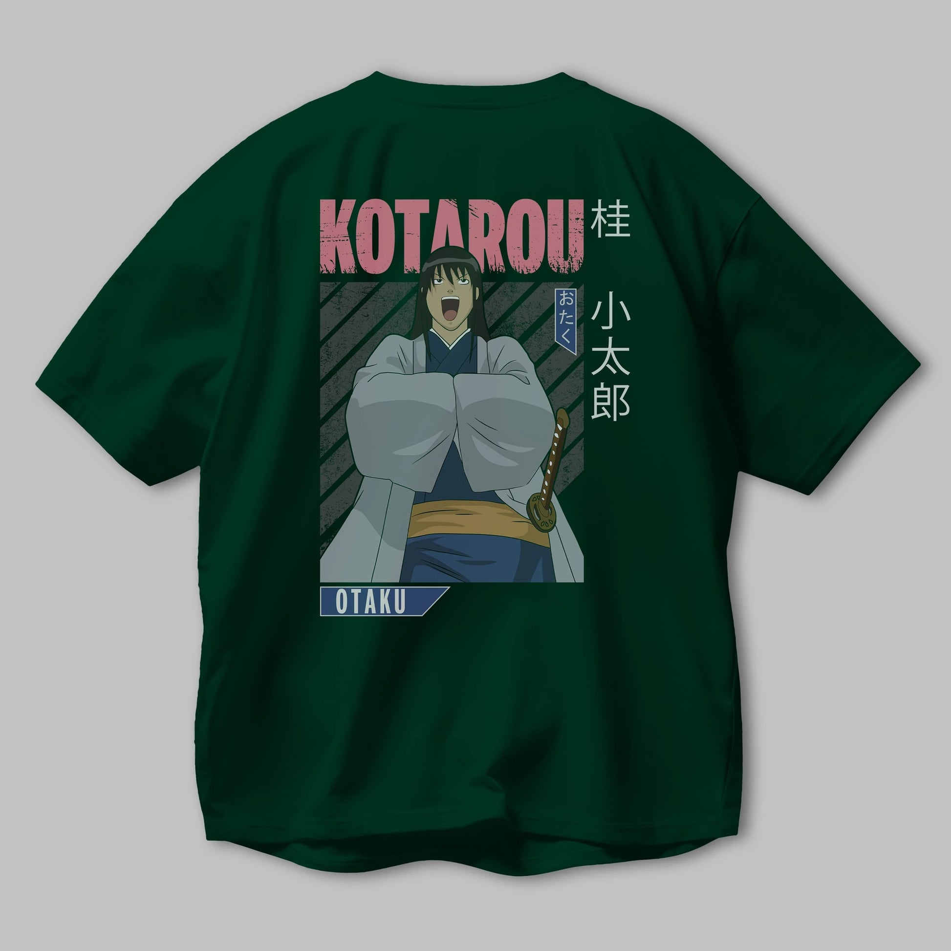Kotarou Katsura GINTAMA 1 Anime Arka Baskılı Oversize t-shirt Erkek Kadın Unisex