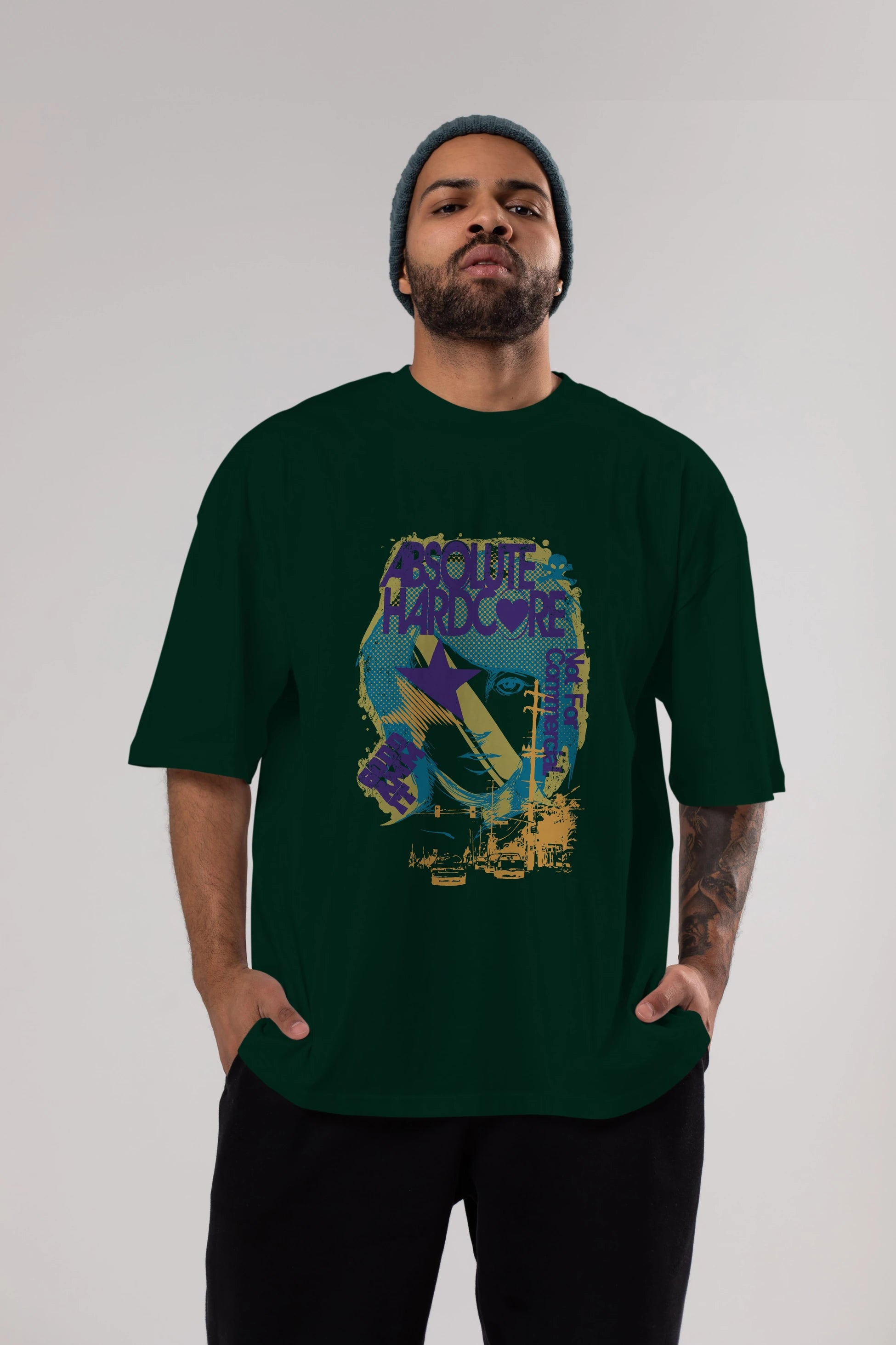 Absolute Hardcore Ön Baskılı Oversize t-shirt Erkek Kadın Unisex