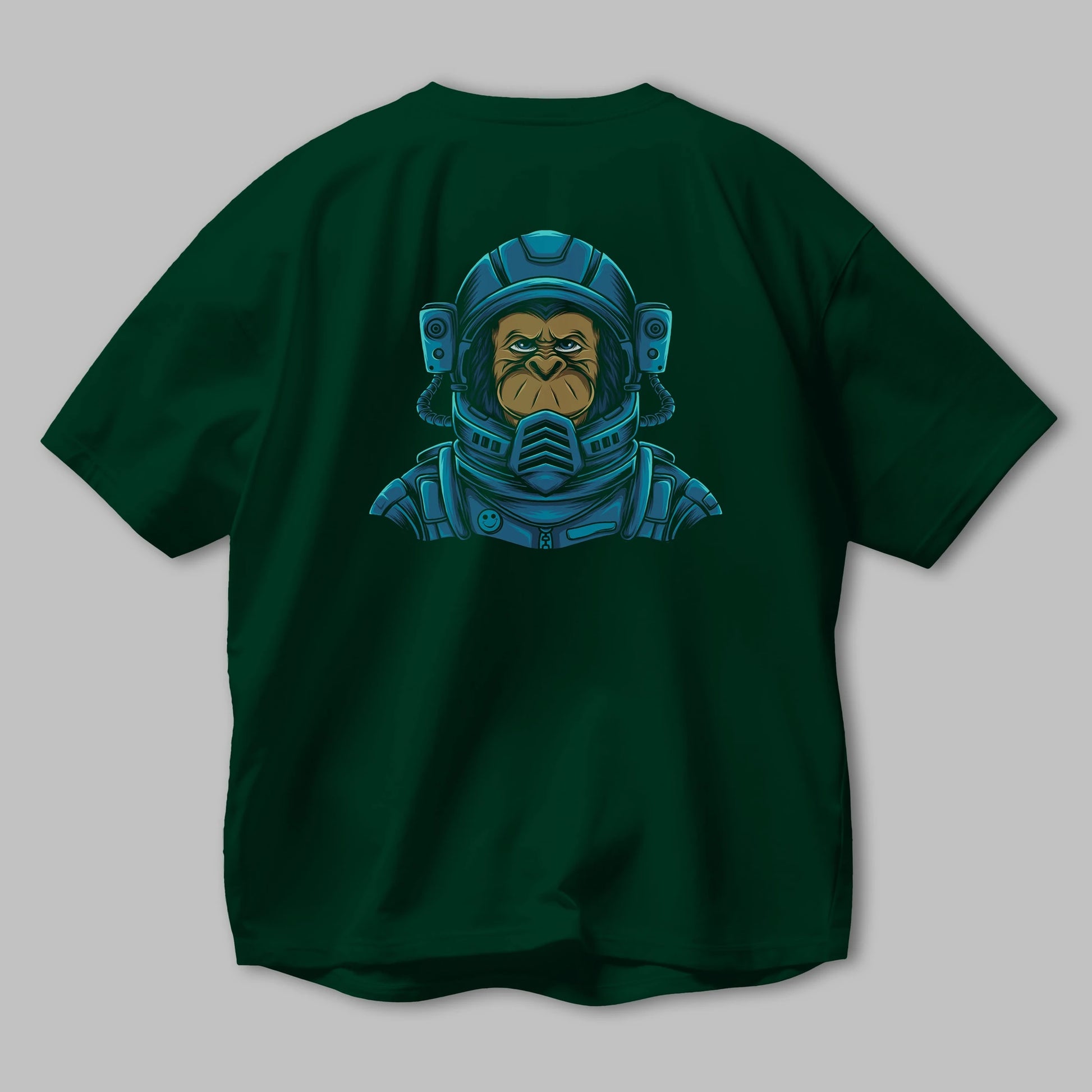 Astromonkey Arka Baskılı Oversize t-shirt Erkek Kadın Unisex