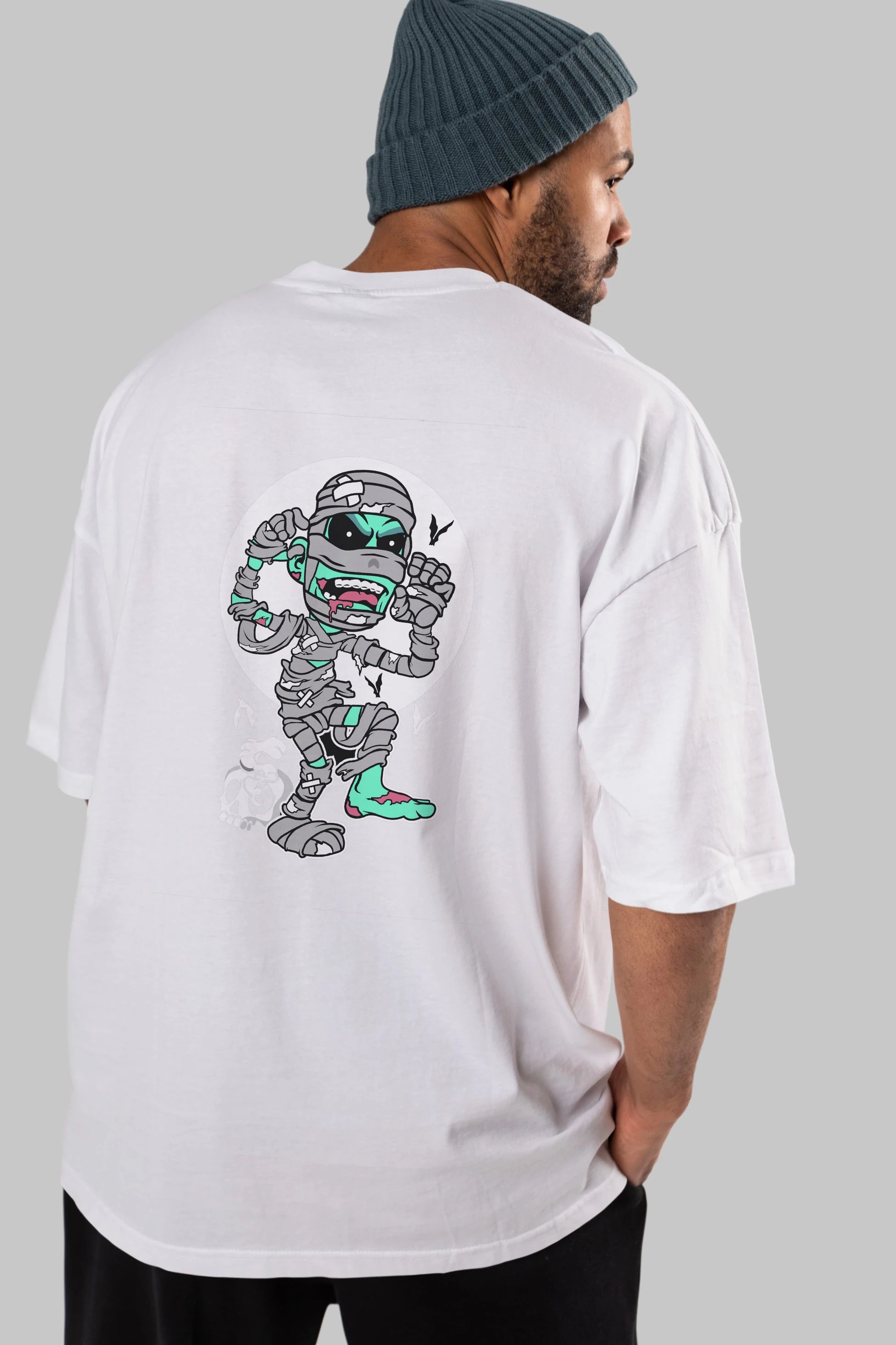 Mummy Arka Baskılı Oversize t-shirt Erkek Kadın Unisex %100 Pamuk tişort