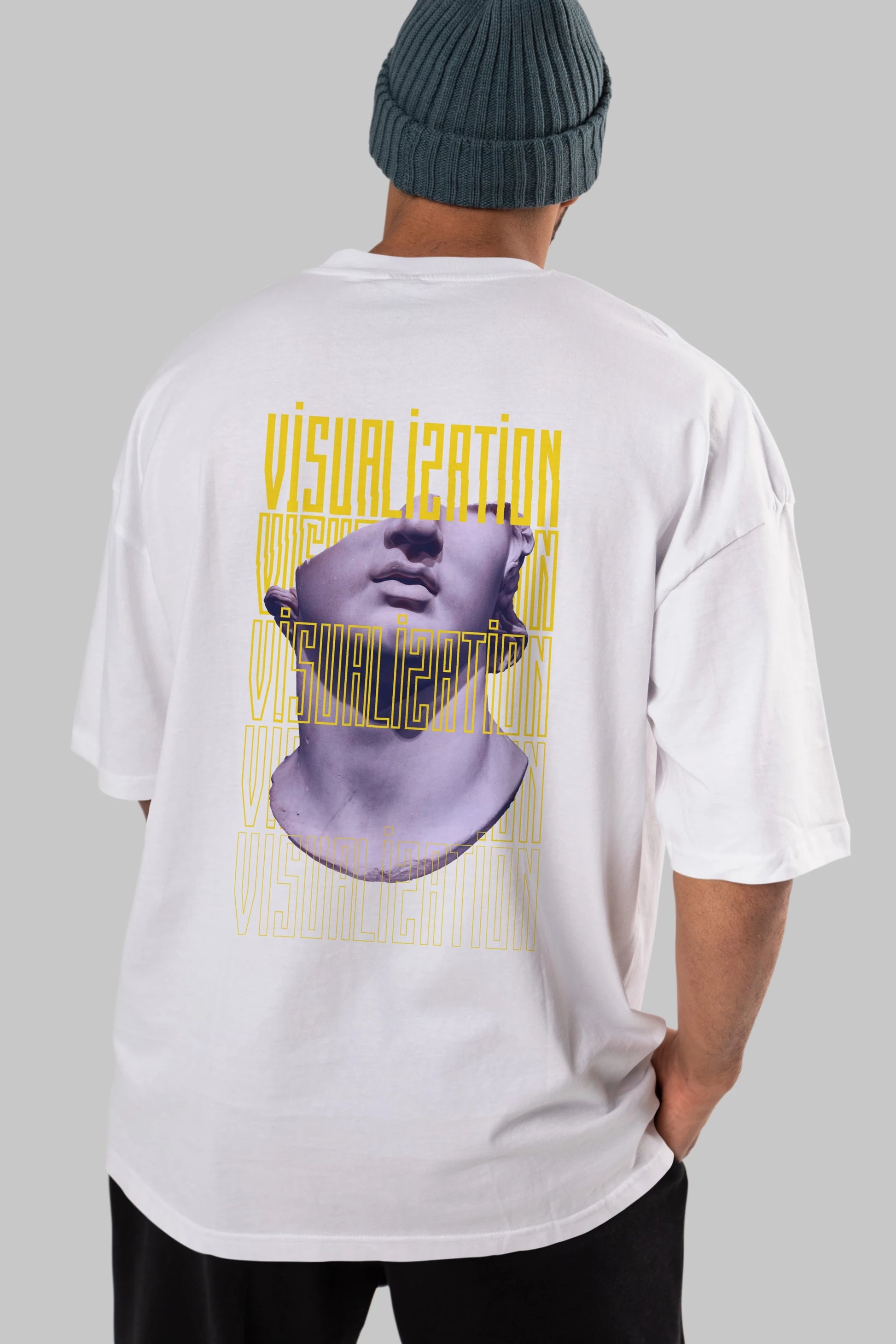 Visualization Yazılı Arka Baskılı Oversize t-shirt Erkek Kadın Unisex