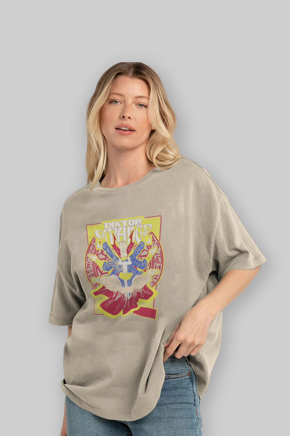 Doctor Strange (1) Ön Baskılı Oversize t-shirt Erkek Kadın Unisex %100 Pamuk Bisiklet Yaka tişort